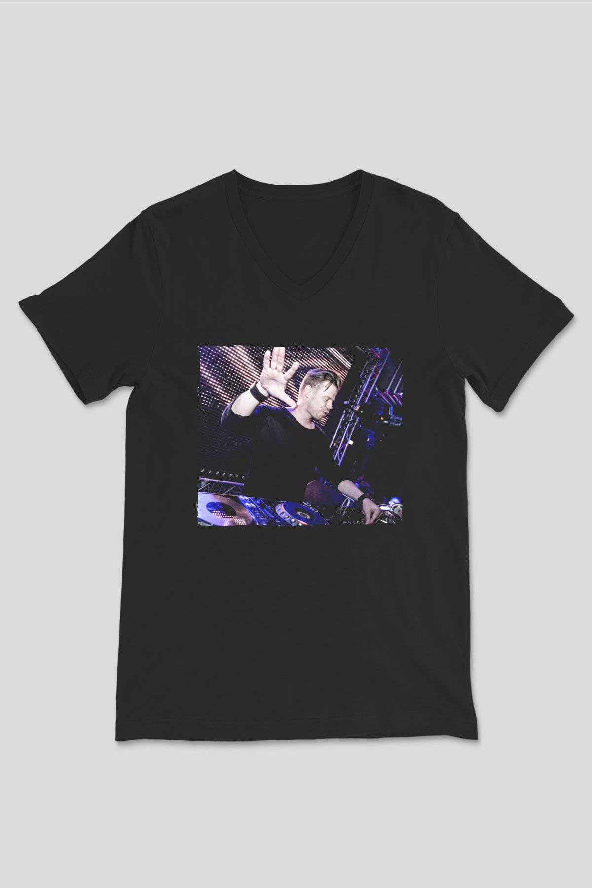 Ferry Corsten Siyah Unisex V Yaka Tişört