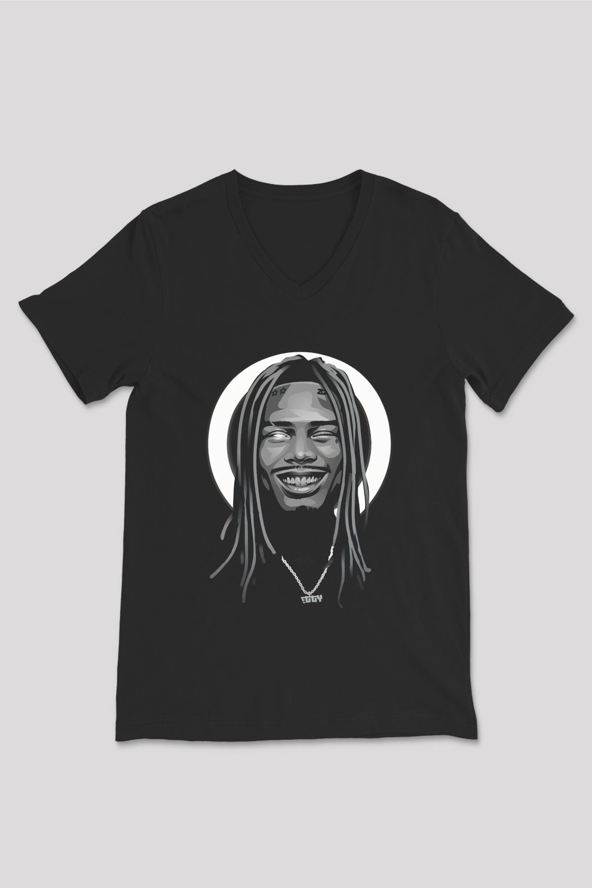 Fetty Wap Siyah Unisex V Yaka Tişört