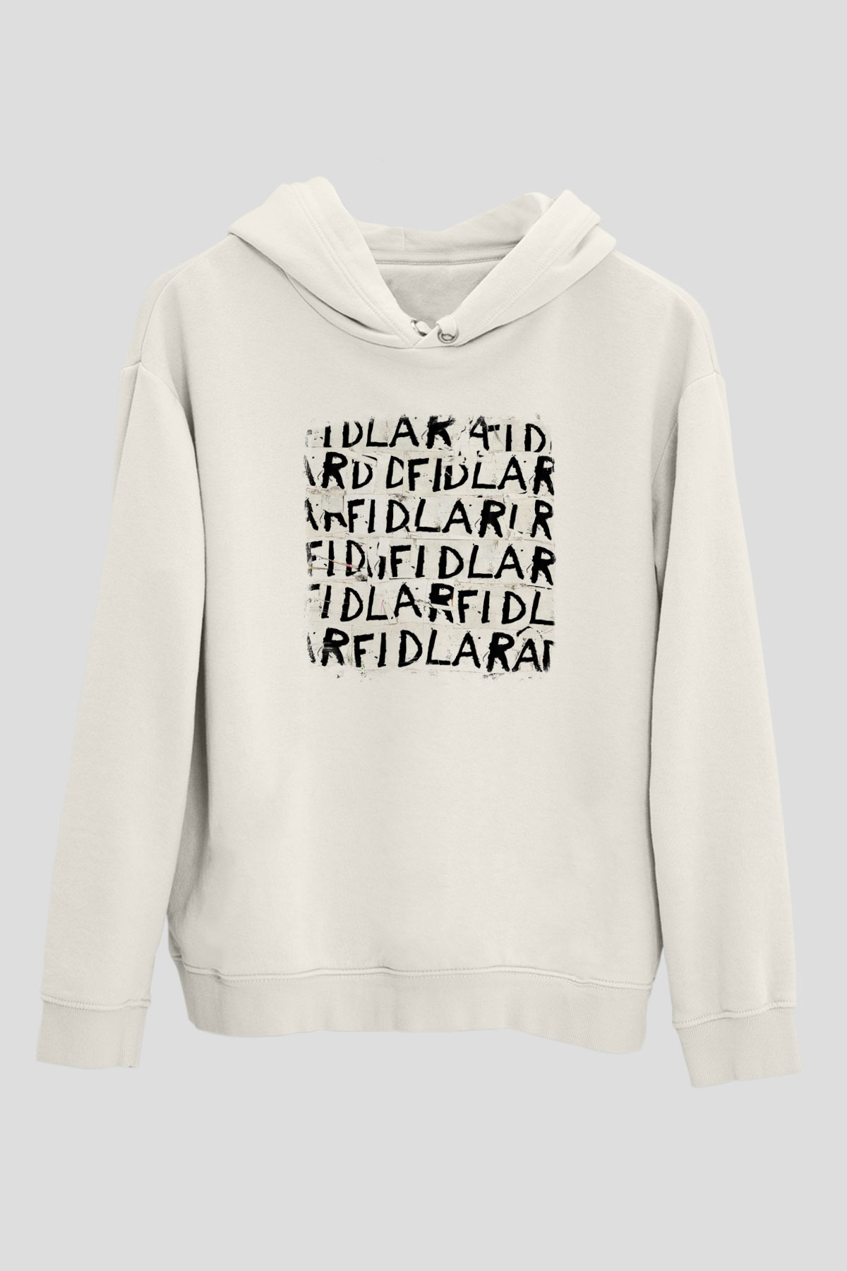 Fidlar Baskılı Unisex Beyaz Hoodie