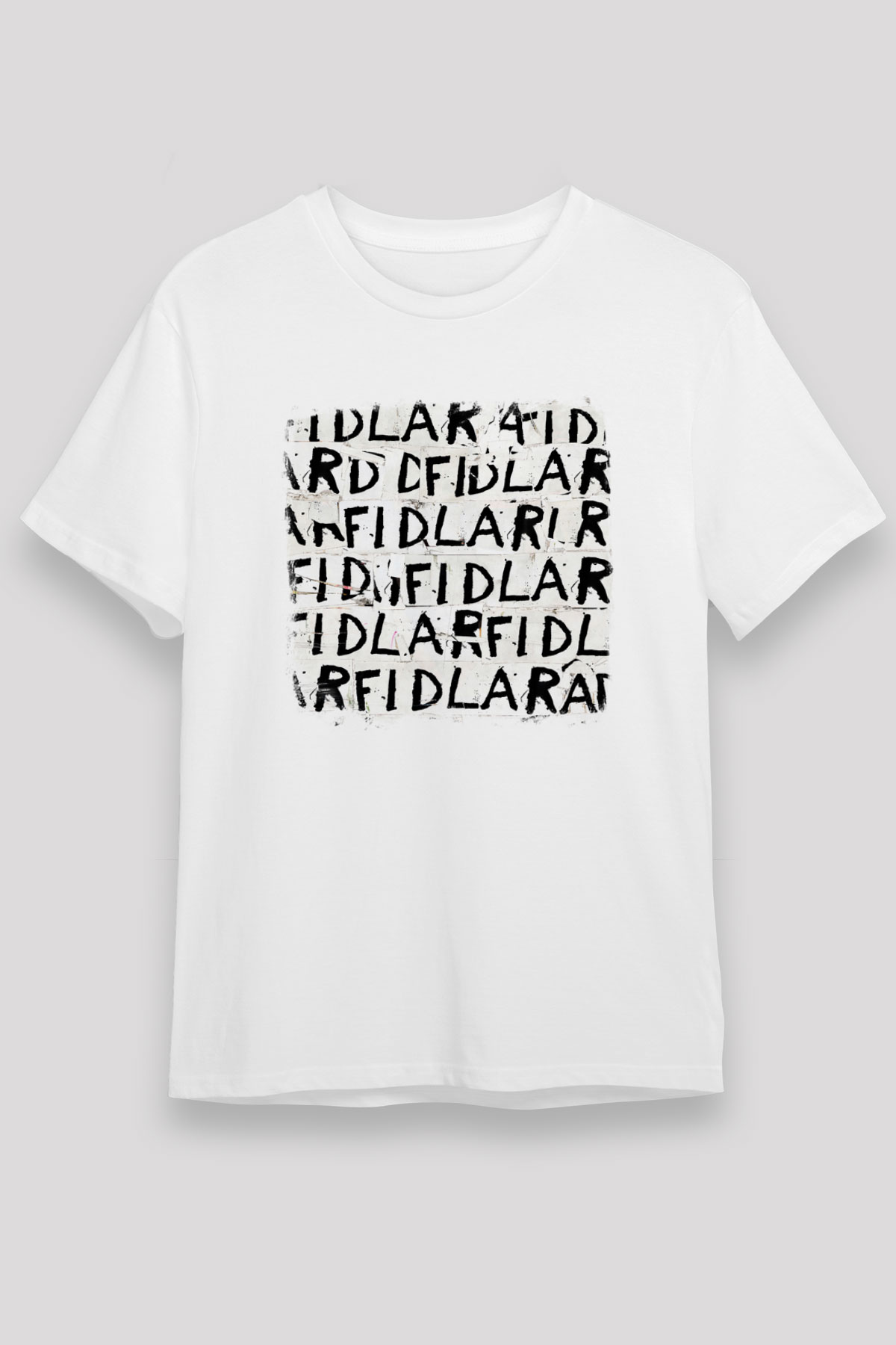 Fidlar Baskılı Unisex Beyaz Tişört
