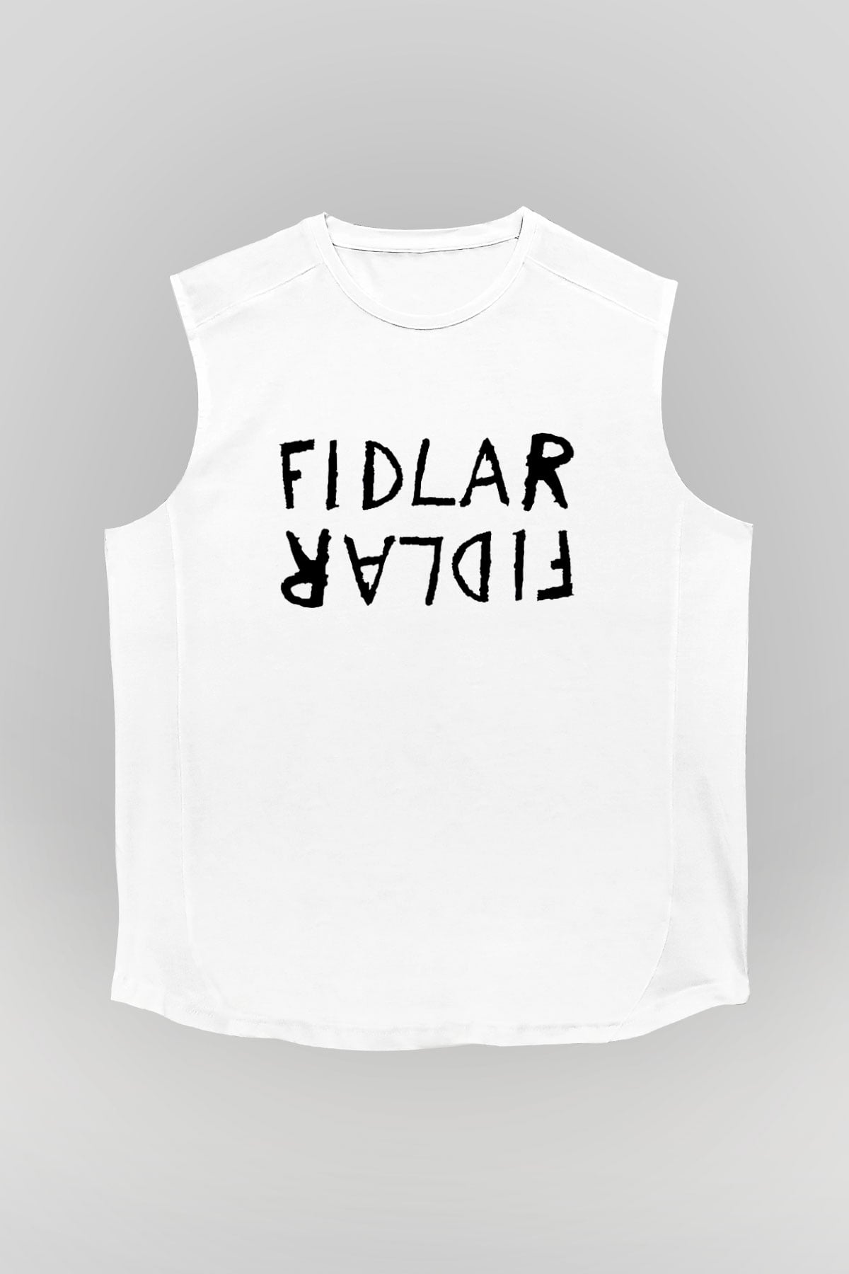 Fidlar Beyaz Unisex Kolsuz Tişört