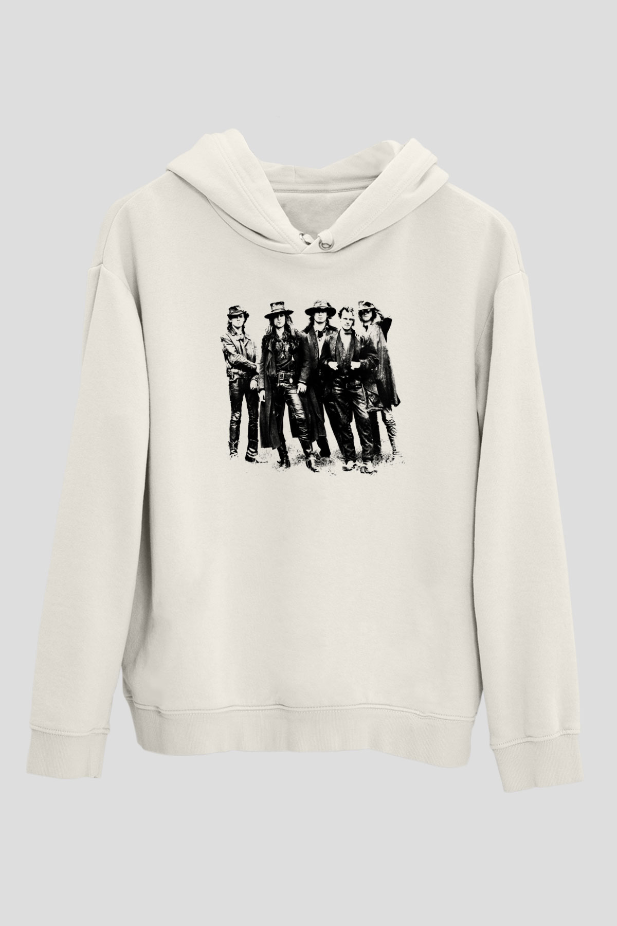 Fields of the Nephilim Baskılı Unisex Beyaz Hoodie
