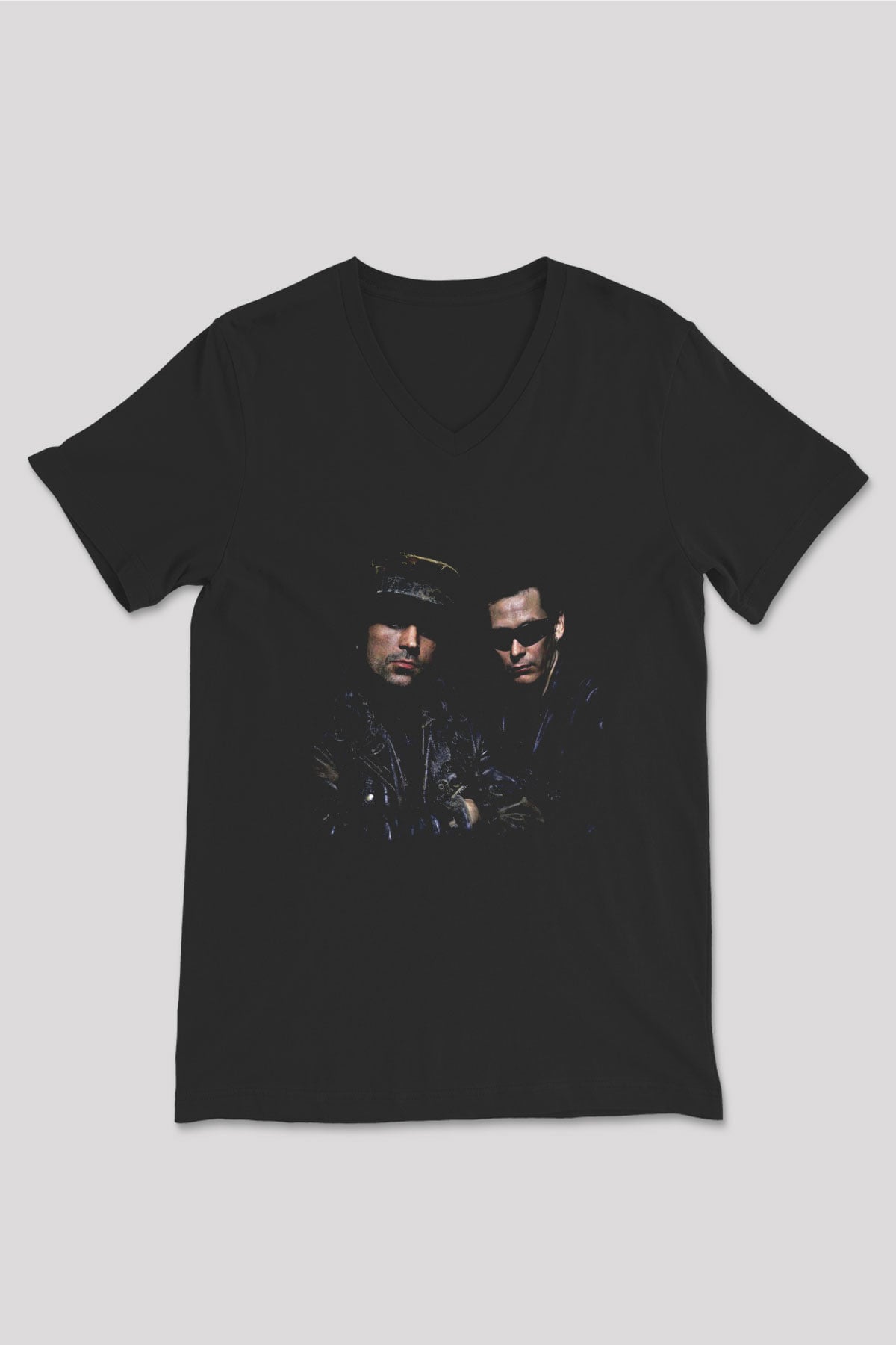Fields of the Nephilim Baskılı Unisex Siyah V Yaka Tişört