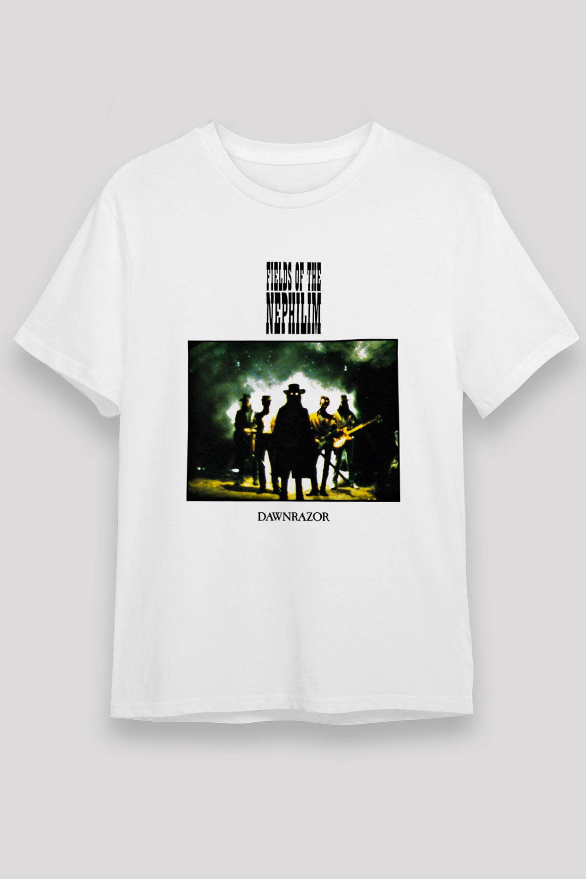 Fields of the Nephilim Baskılı Unisex Beyaz Tişört