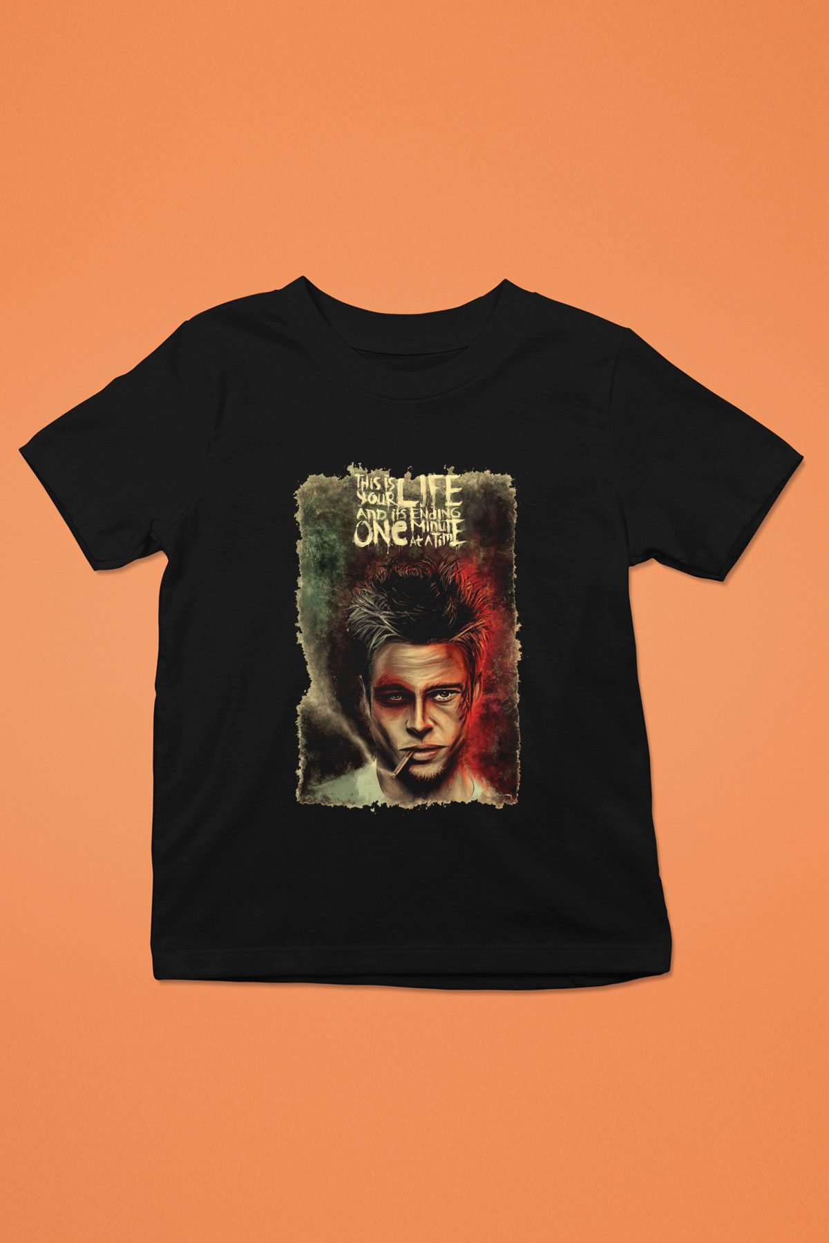 Fight Club Dövüş Klubü Baskılı Siyah Unisex Çocuk Tişört