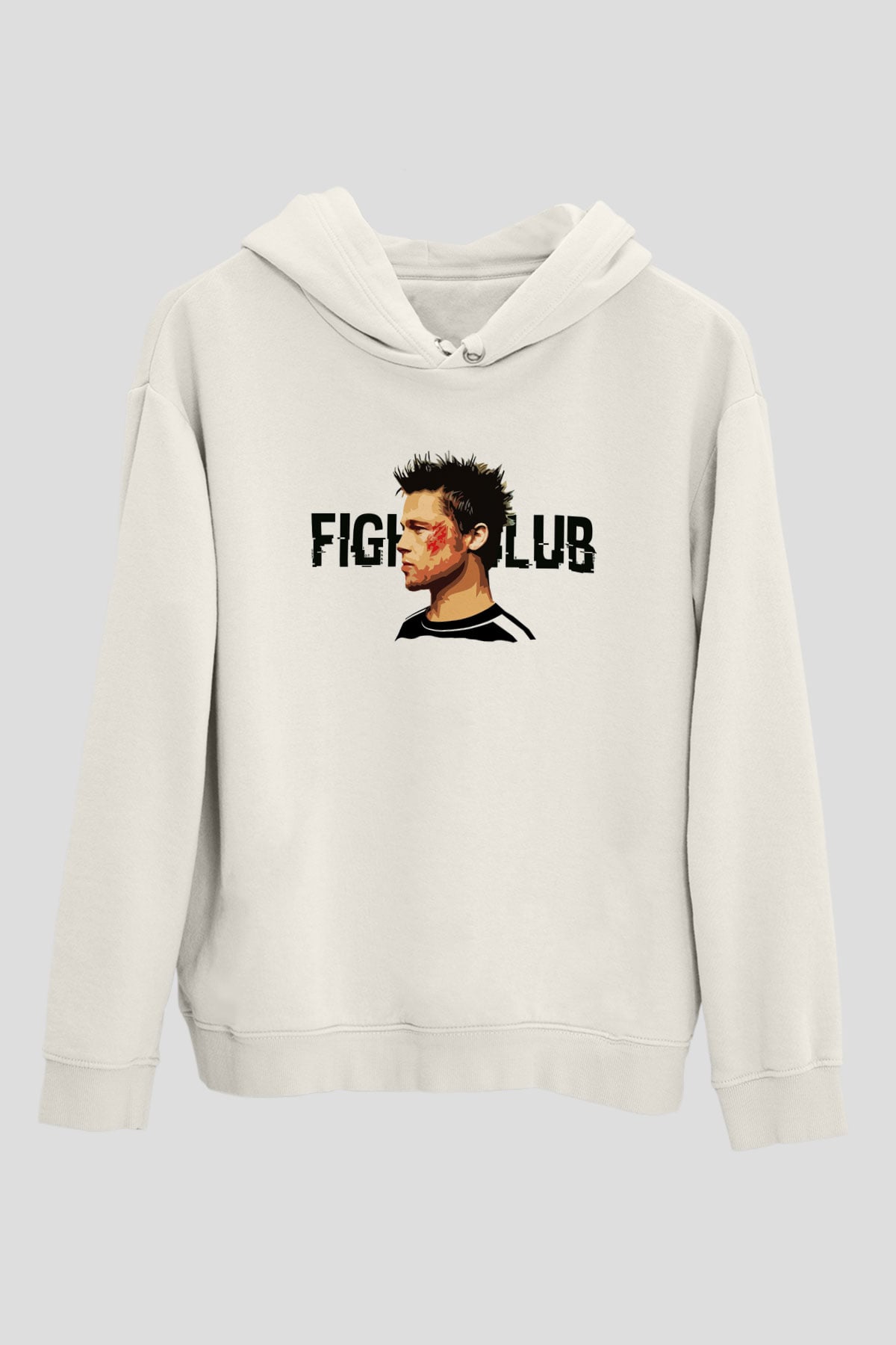 Fight Club Dövüş Klubü Beyaz Unisex Kapşonlu Sweatshirt