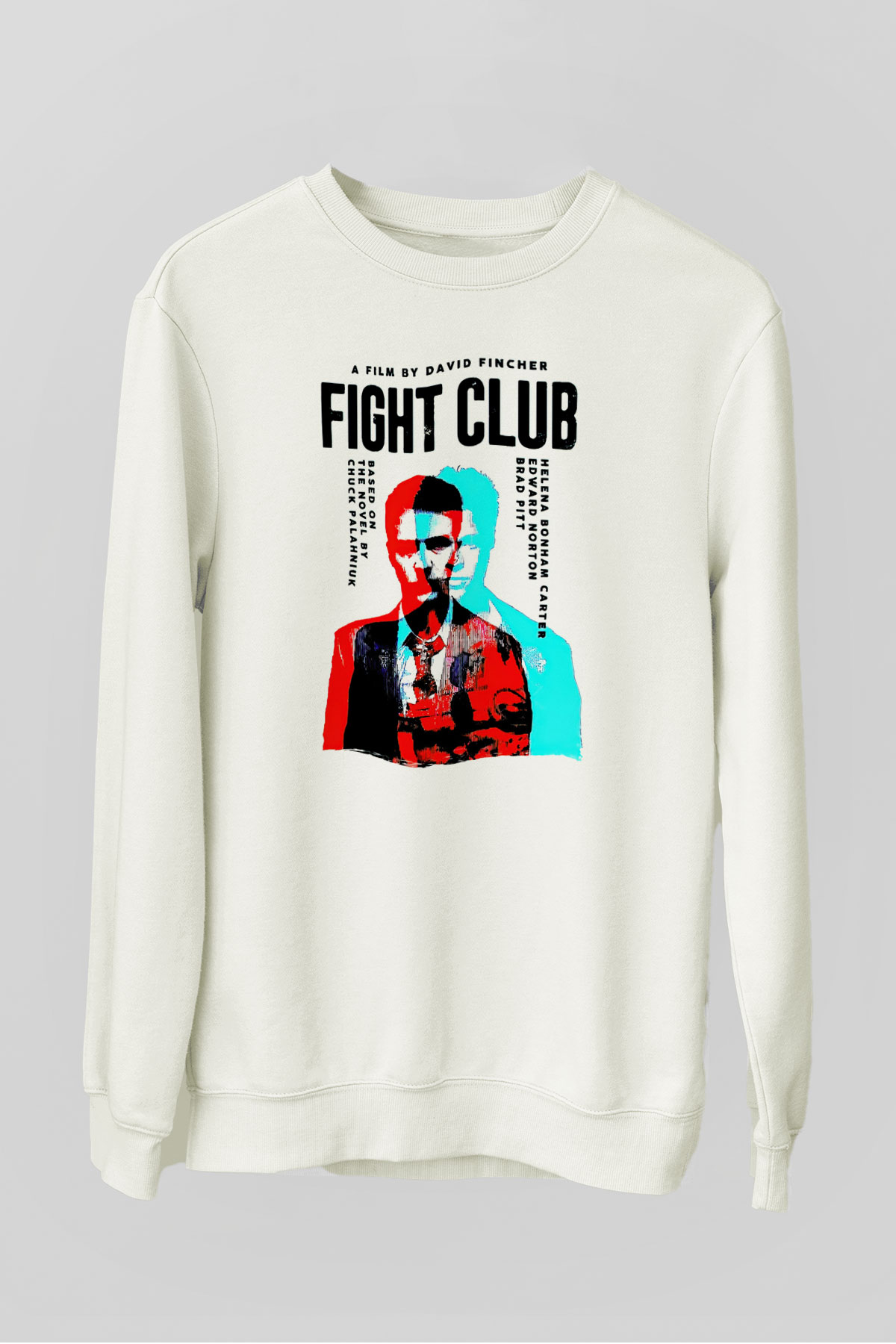 Fight Club Dövüş Klubü Beyaz Unisex  Sweatshirt