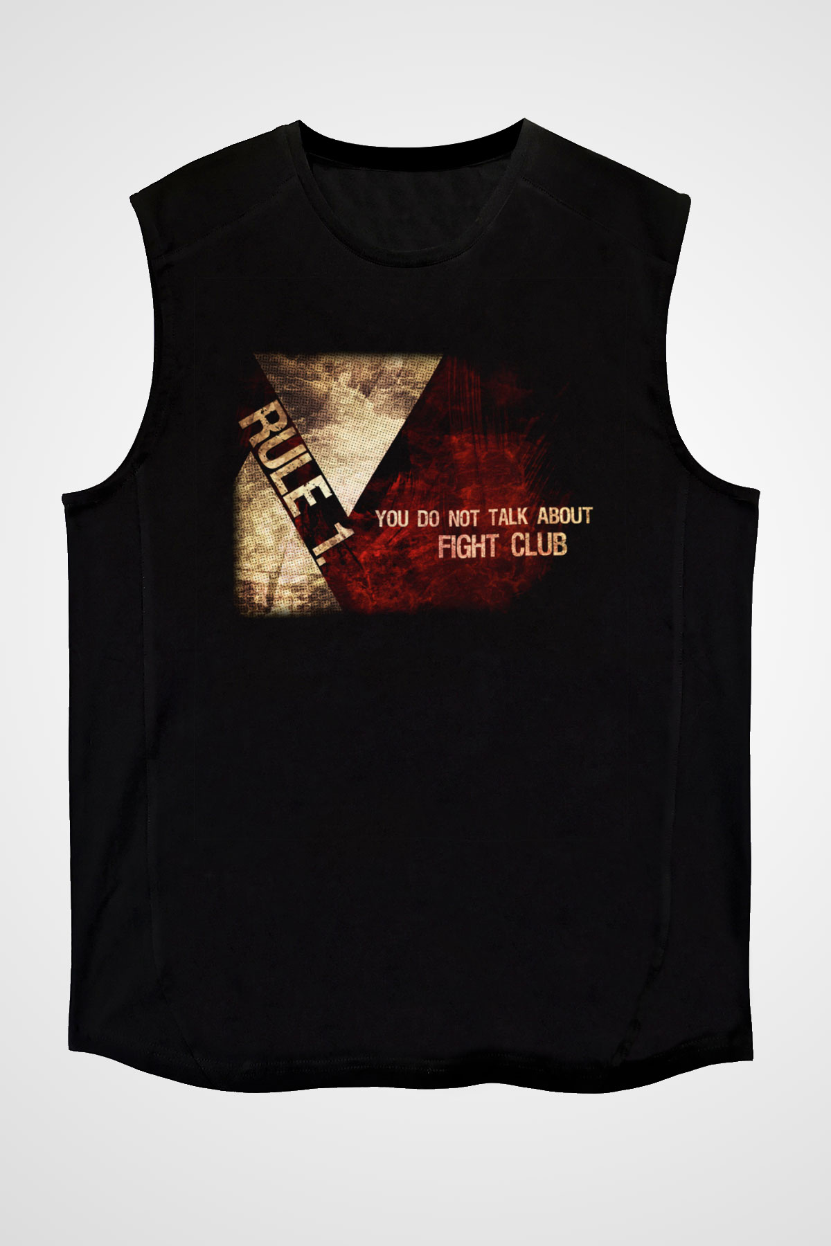 Fight Club Dövüş Klubü Siyah Unisex Kolsuz Tişört