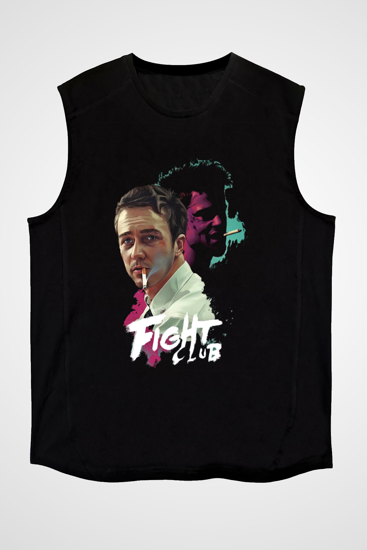 Fight Club Dövüş Klubü Siyah Unisex Kolsuz Tişört