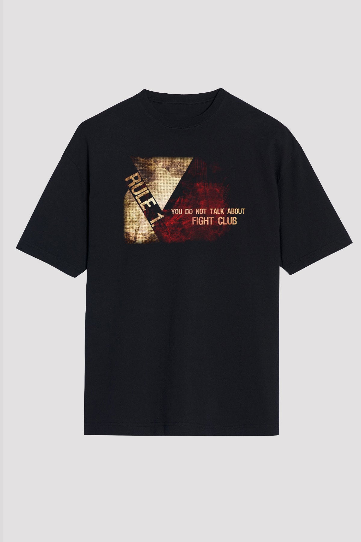 Fight Club Dövüş Klubü Siyah Unisex Oversize Tişört
