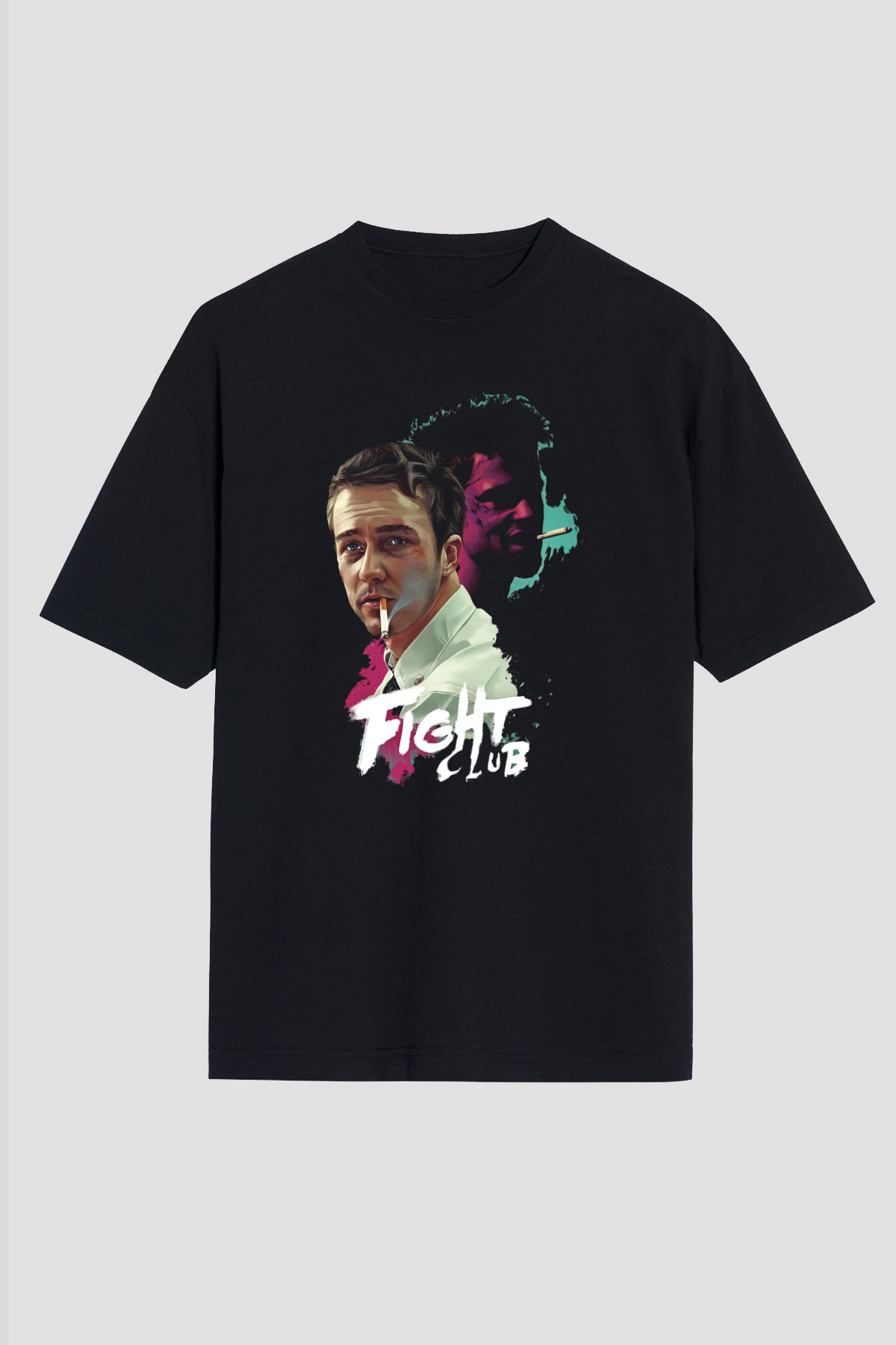 Fight Club Dövüş Klubü Siyah Unisex Oversize Tişört