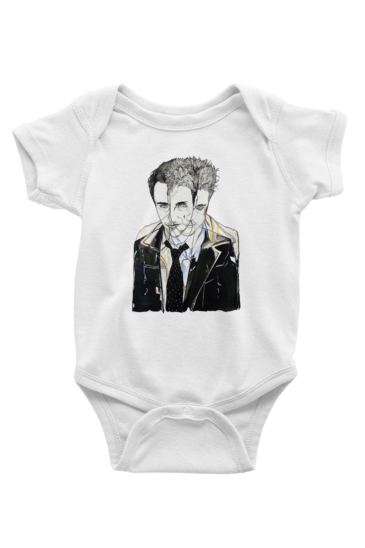 Fight Club (Tyler Durden) Baskılı Beyaz Unisex Bebek Body - Zıbın