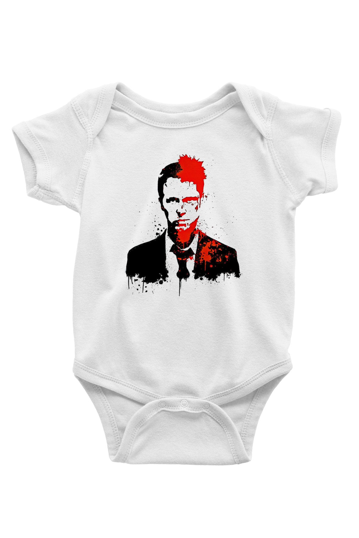 Fight Club (Tyler Durden) Baskılı Beyaz Unisex Bebek Body - Zıbın