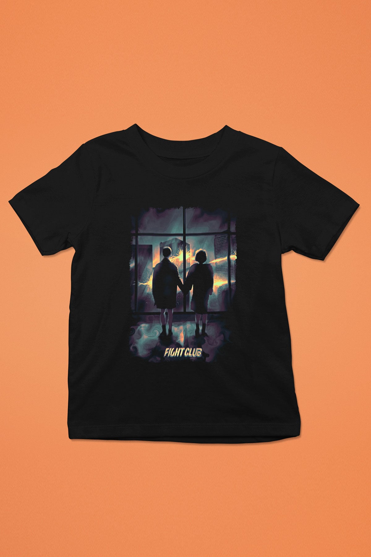Fight Club (Tyler Durden) Baskılı Unisex Siyah Çocuk Tişört - Tshirt