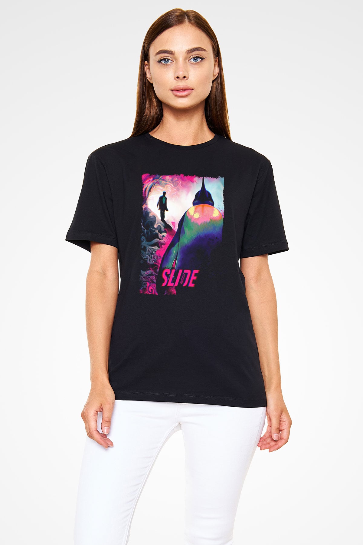Fight Club (Tyler Durden) Baskılı Unisex Siyah Tişört - Tshirt