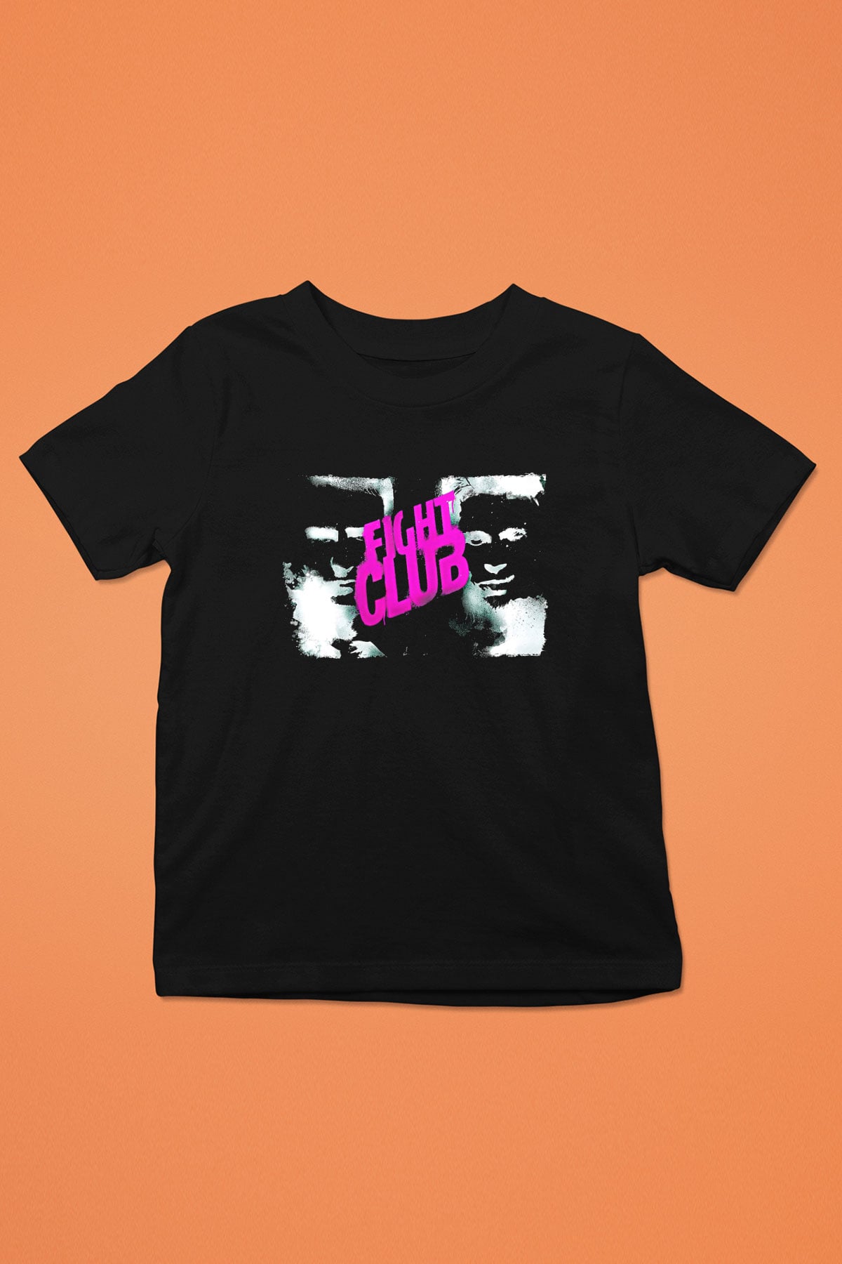 Fight Club (Tyler Durden) Baskılı Unisex Siyah Çocuk Tişört - Tshirt
