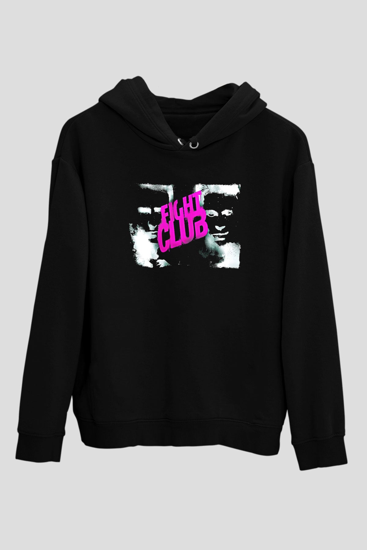 Fight Club (Tyler Durden) Baskılı Unisex Siyah Hoodie