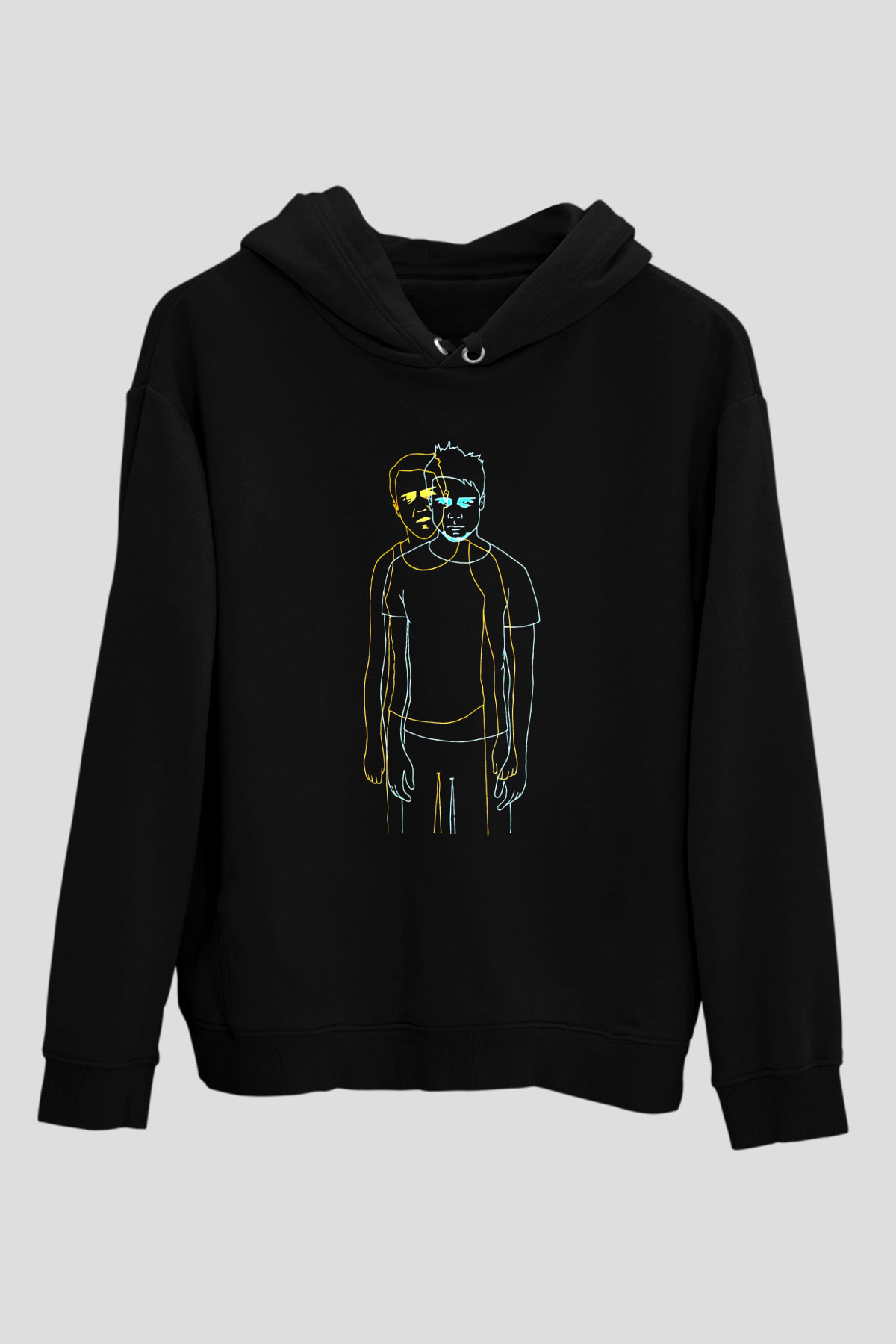Fight Club (Tyler Durden) Baskılı Unisex Siyah Hoodie