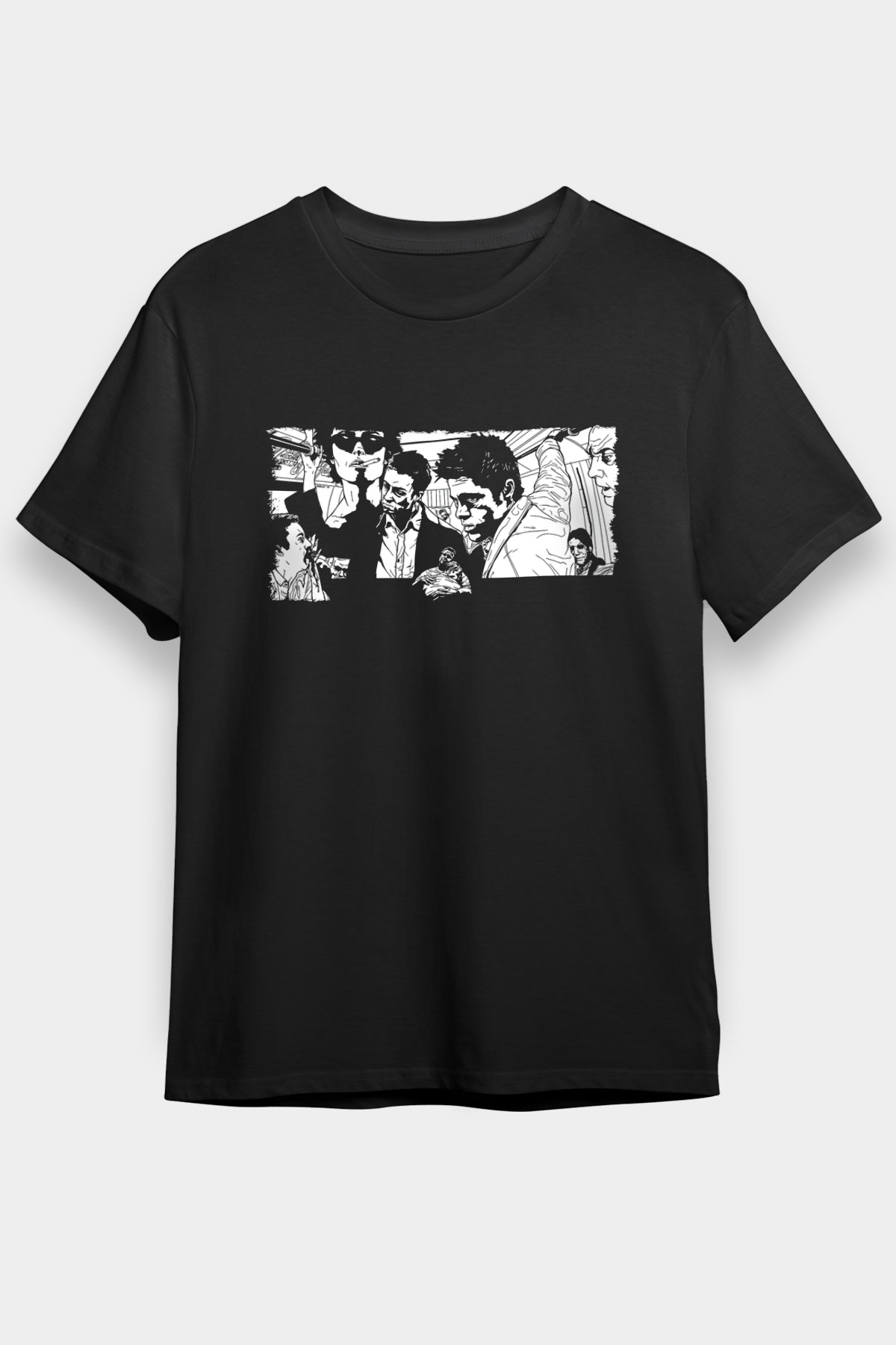 Fight Club (Tyler Durden) Baskılı Unisex Siyah Tişört - Tshirt
