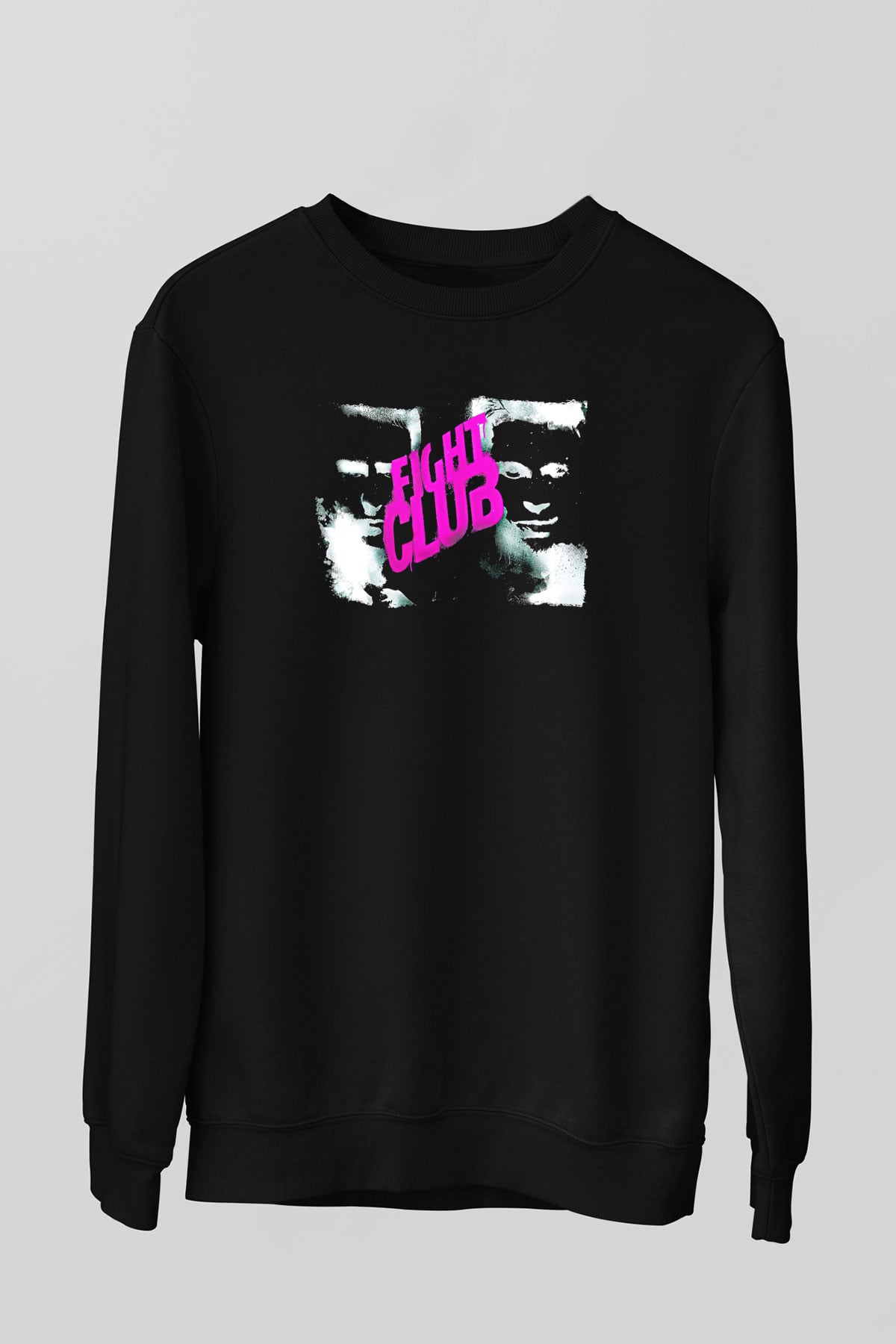 Fight Club (Tyler Durden) Baskılı Unisex Siyah Sweatshirt