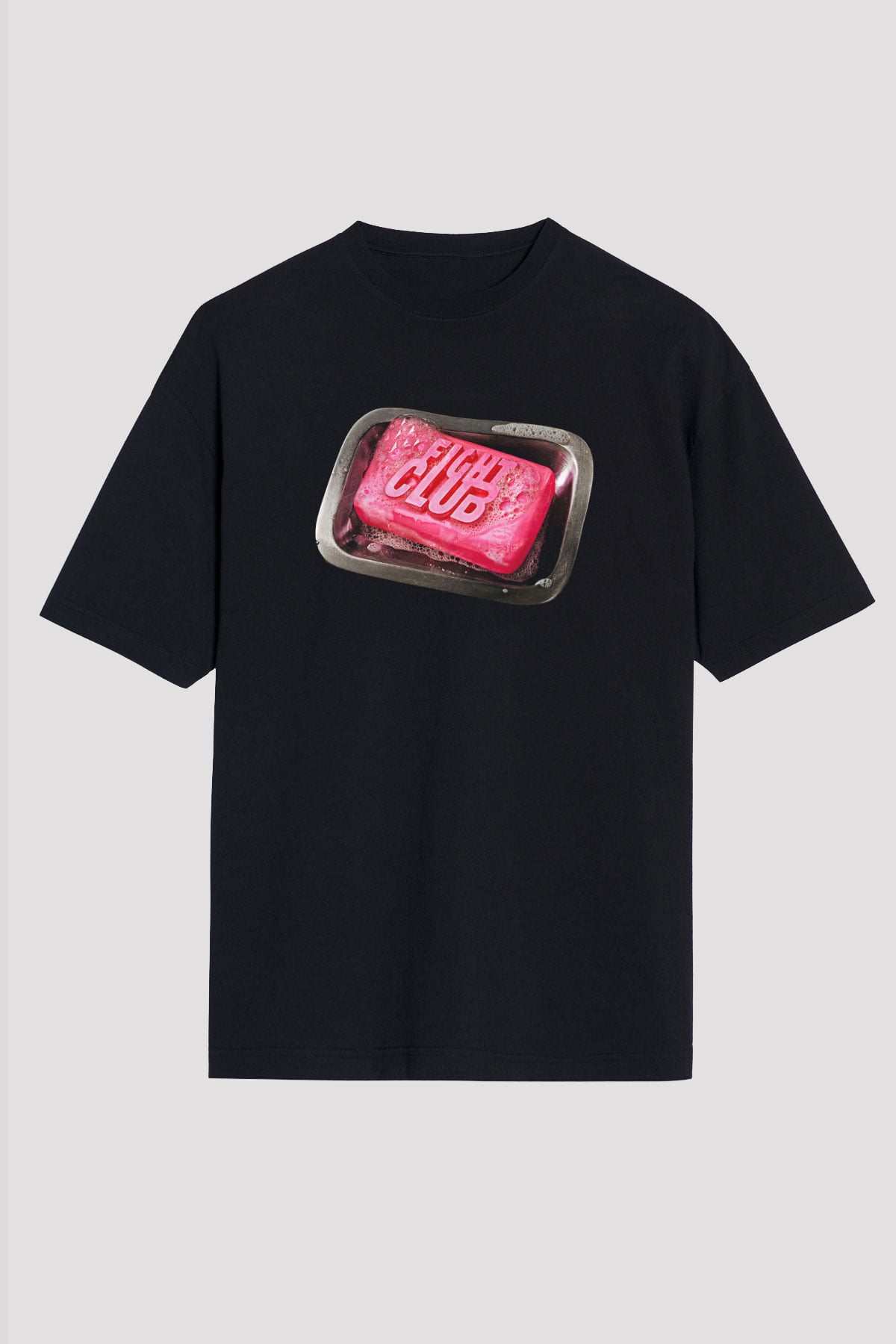 Fight Club (Tyler Durden) Baskılı Unisex Siyah Oversize Tişört - Tshirt