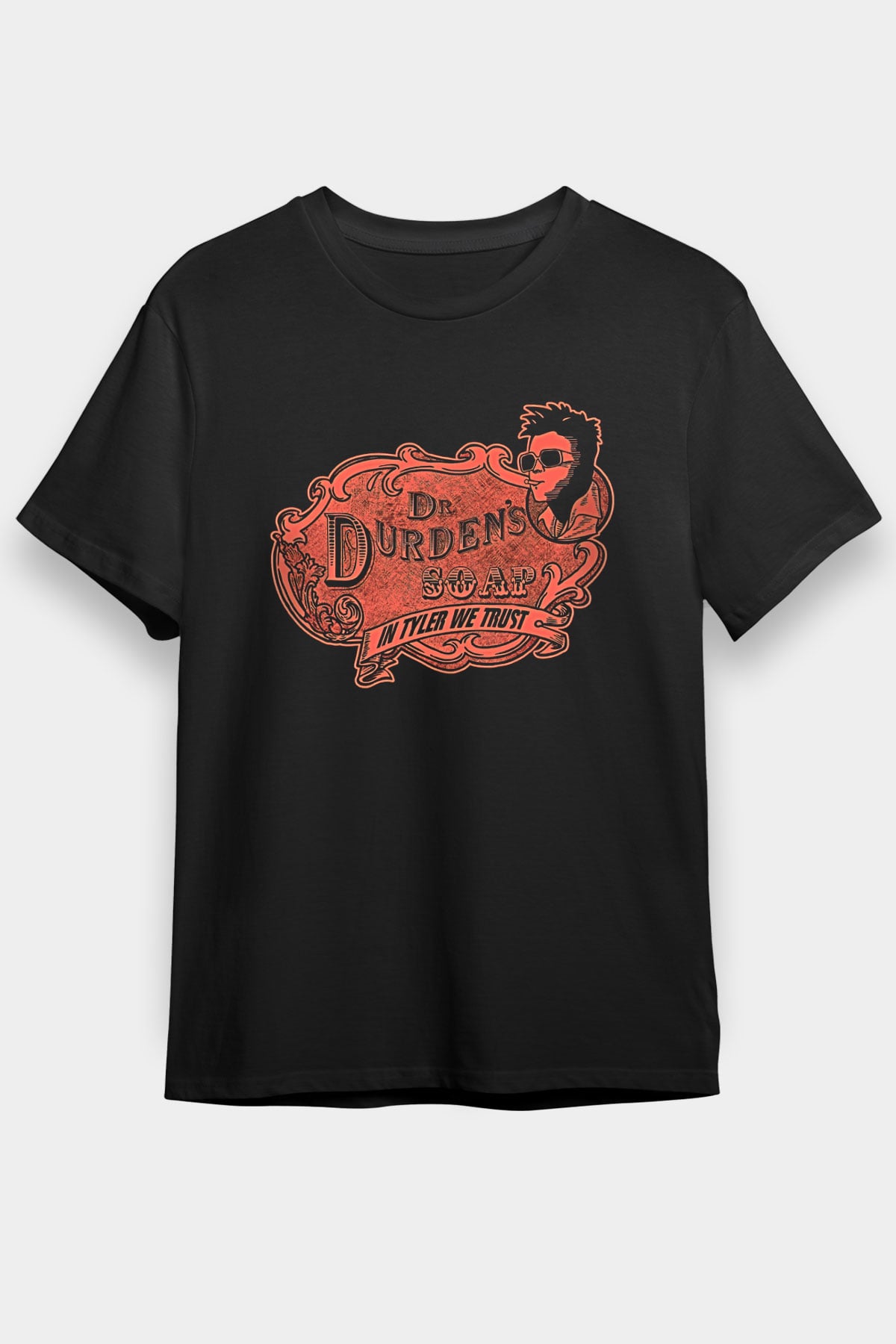 Fight Club (Tyler Durden) Baskılı Unisex Siyah Tişört - Tshirt