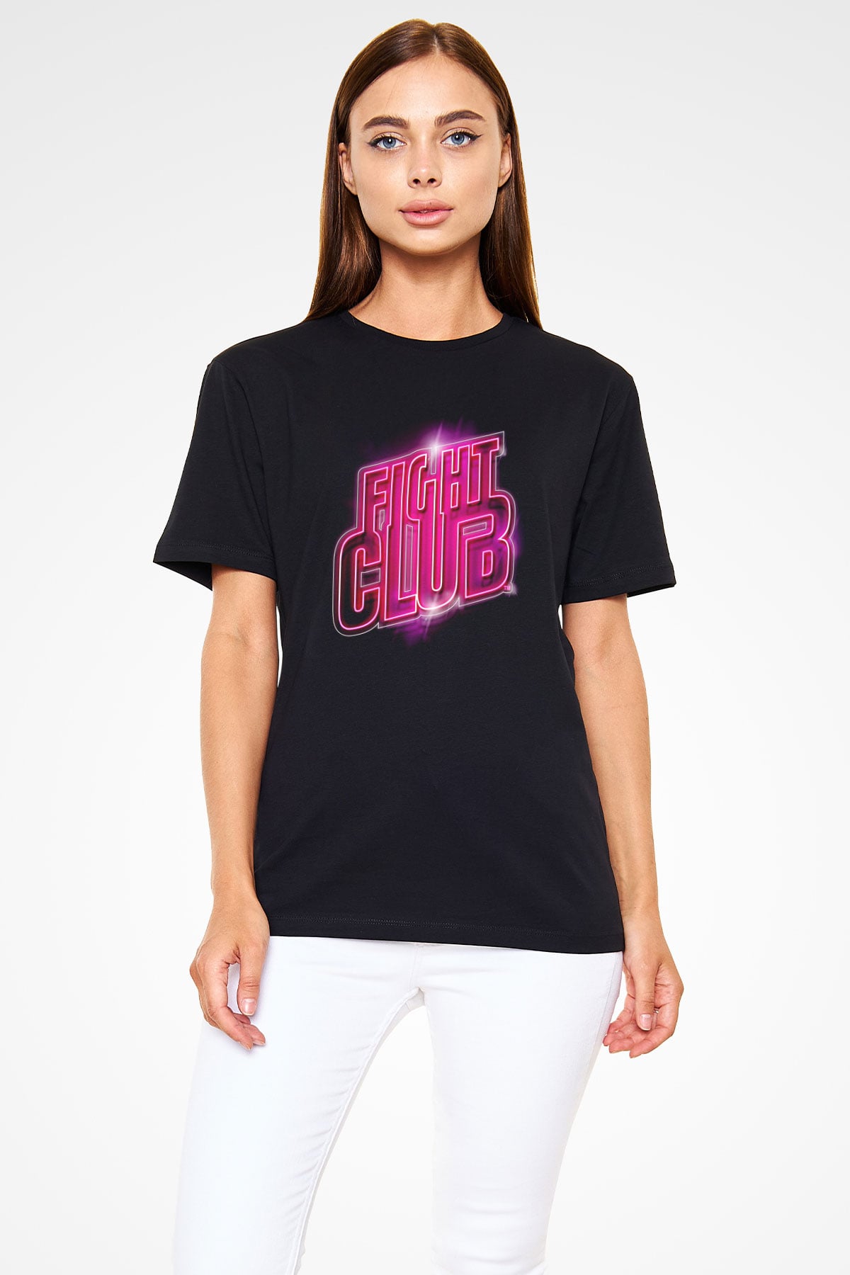 Fight Club (Tyler Durden) Baskılı Unisex Siyah Tişört - Tshirt