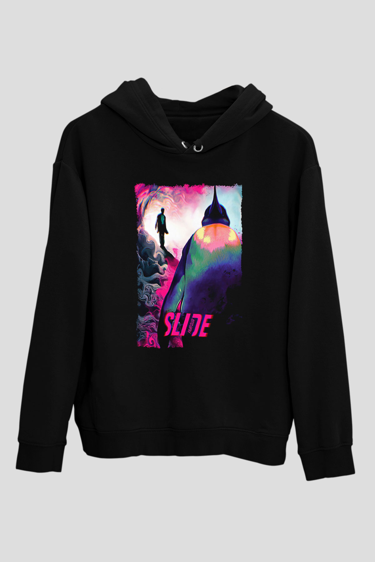 Fight Club (Tyler Durden) Baskılı Unisex Siyah Hoodie