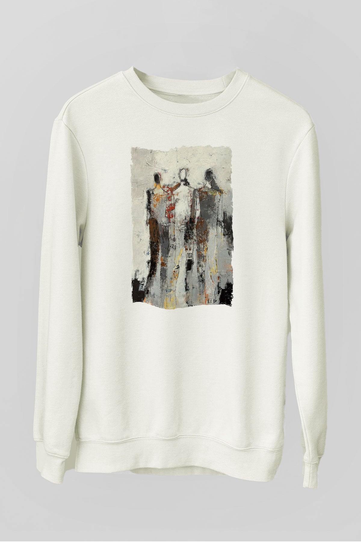 Figür Beyaz Unisex Sweatshirt