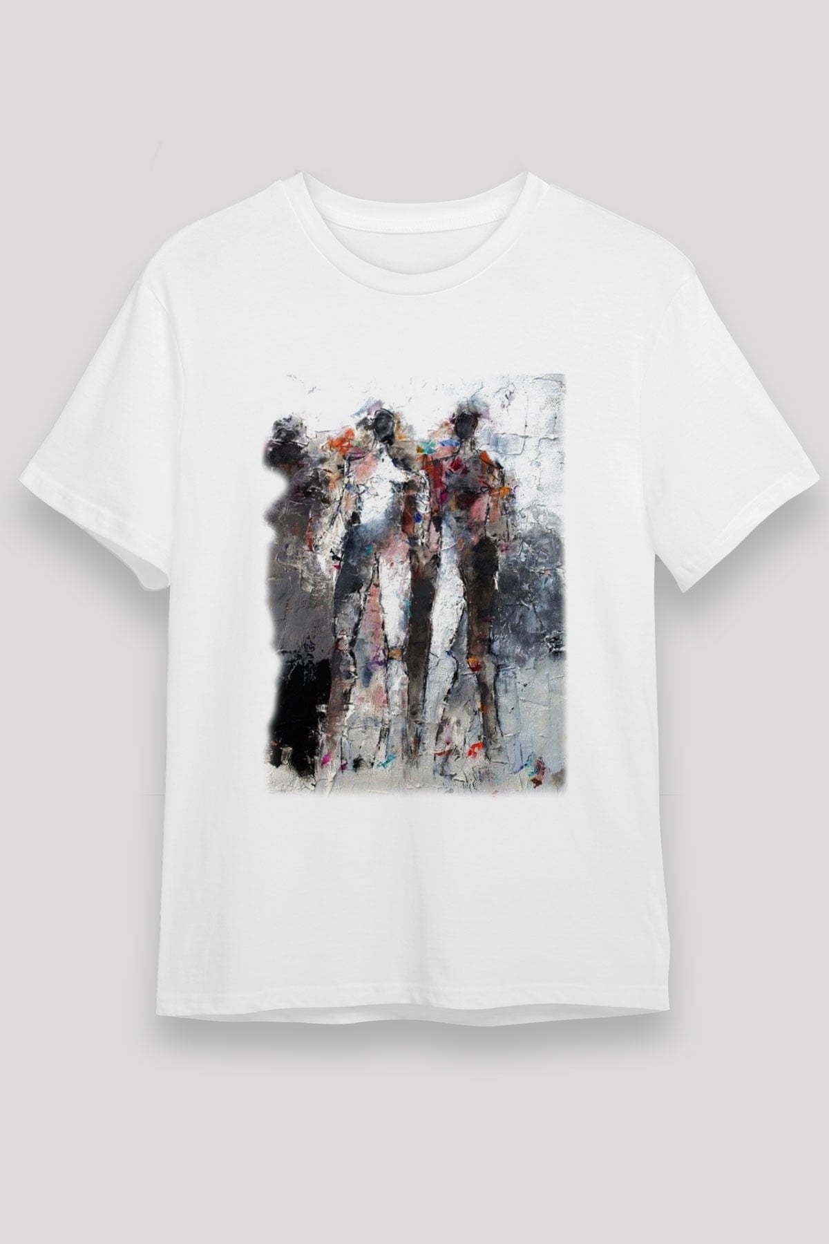 Figür Beyaz Unisex Tişört T-Shirt - TişörtFabrikası