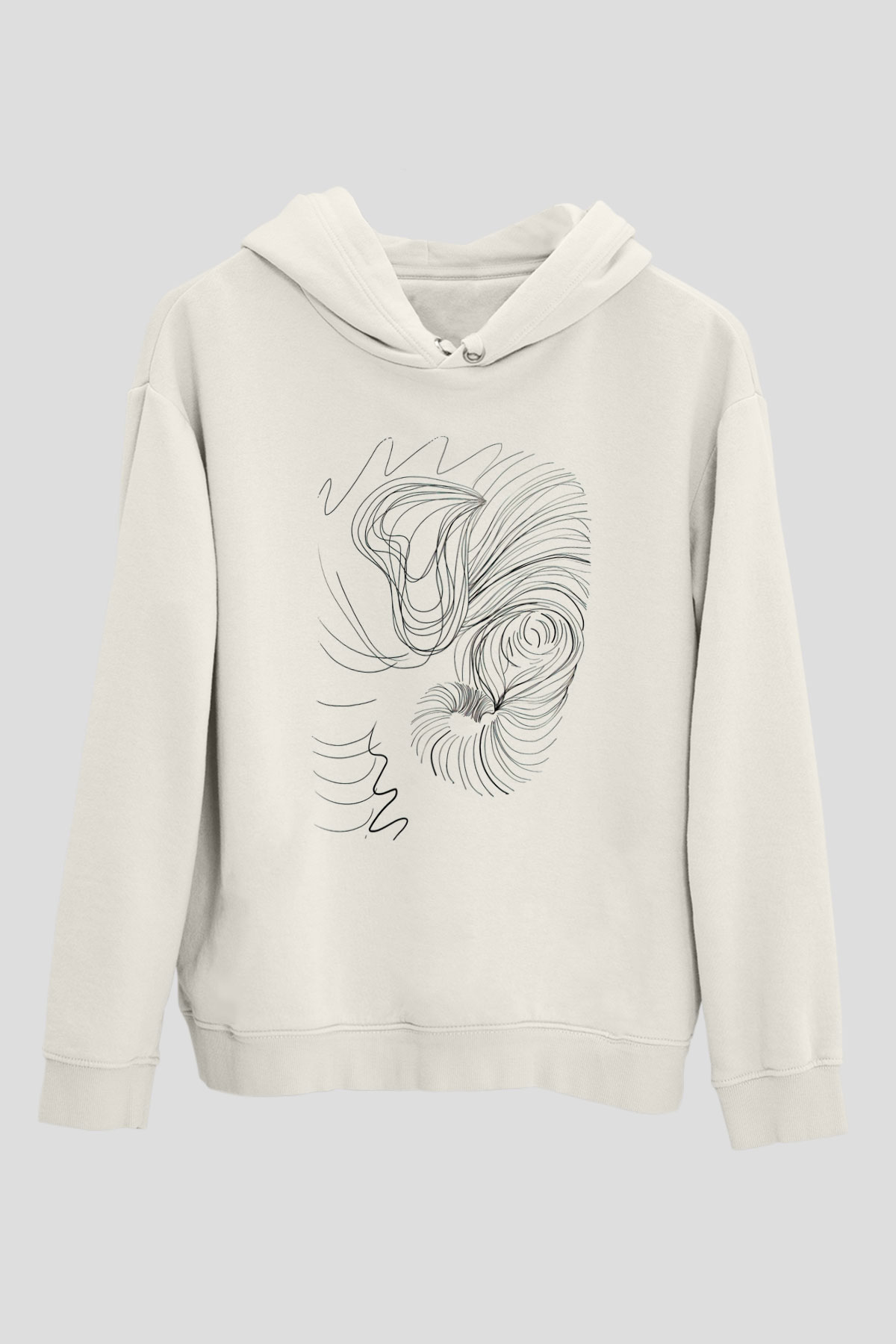 Fil Beyaz Unisex Hoodie