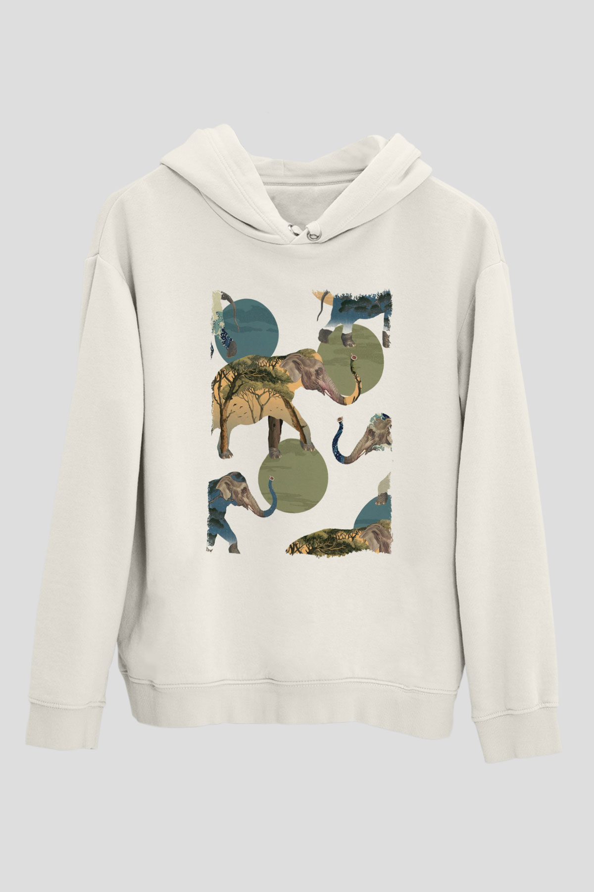 Fil Beyaz Unisex Hoodie
