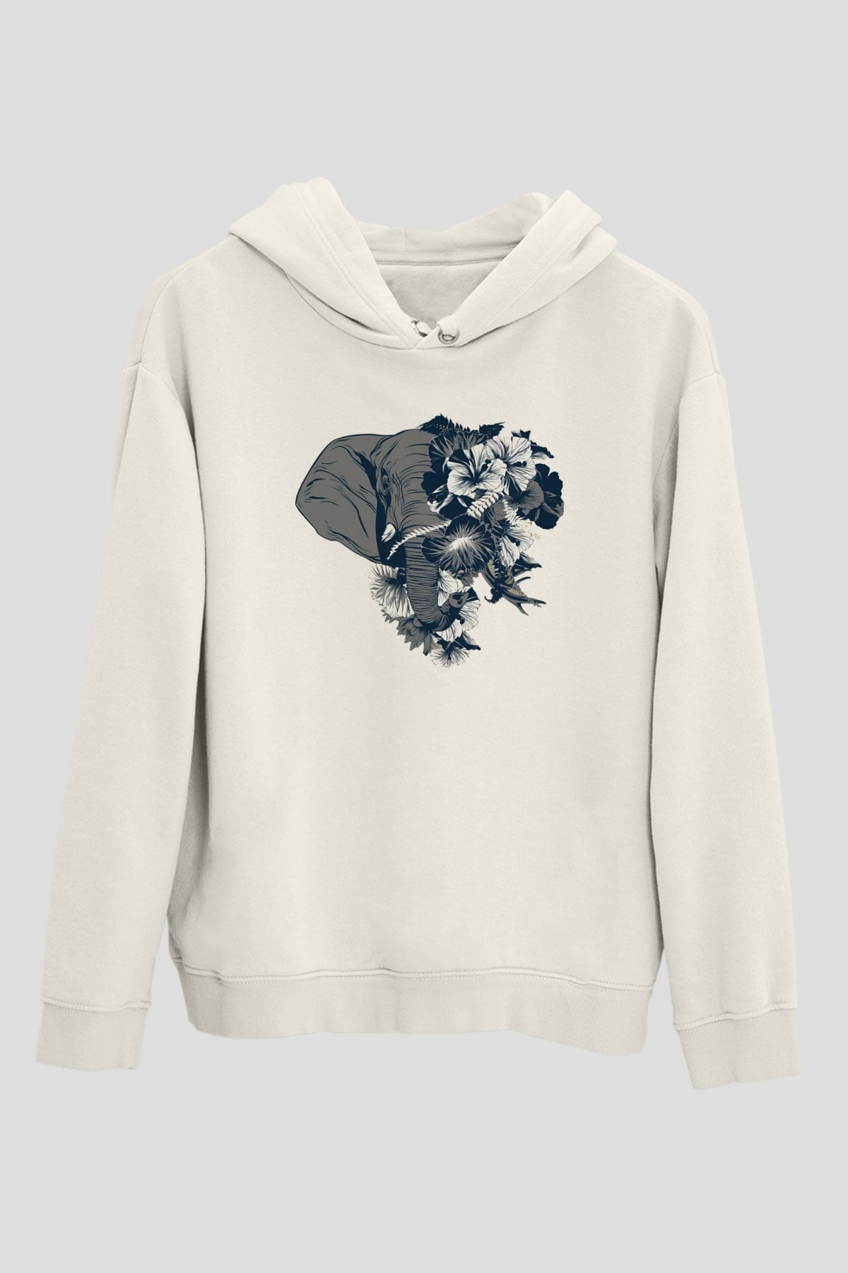 Fil Beyaz Unisex Hoodie