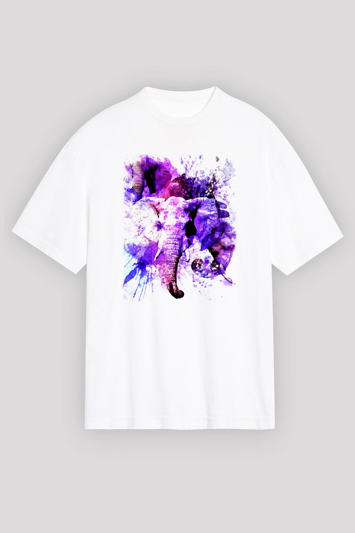 Fil Beyaz Unisex Oversize Tişört T-Shirt