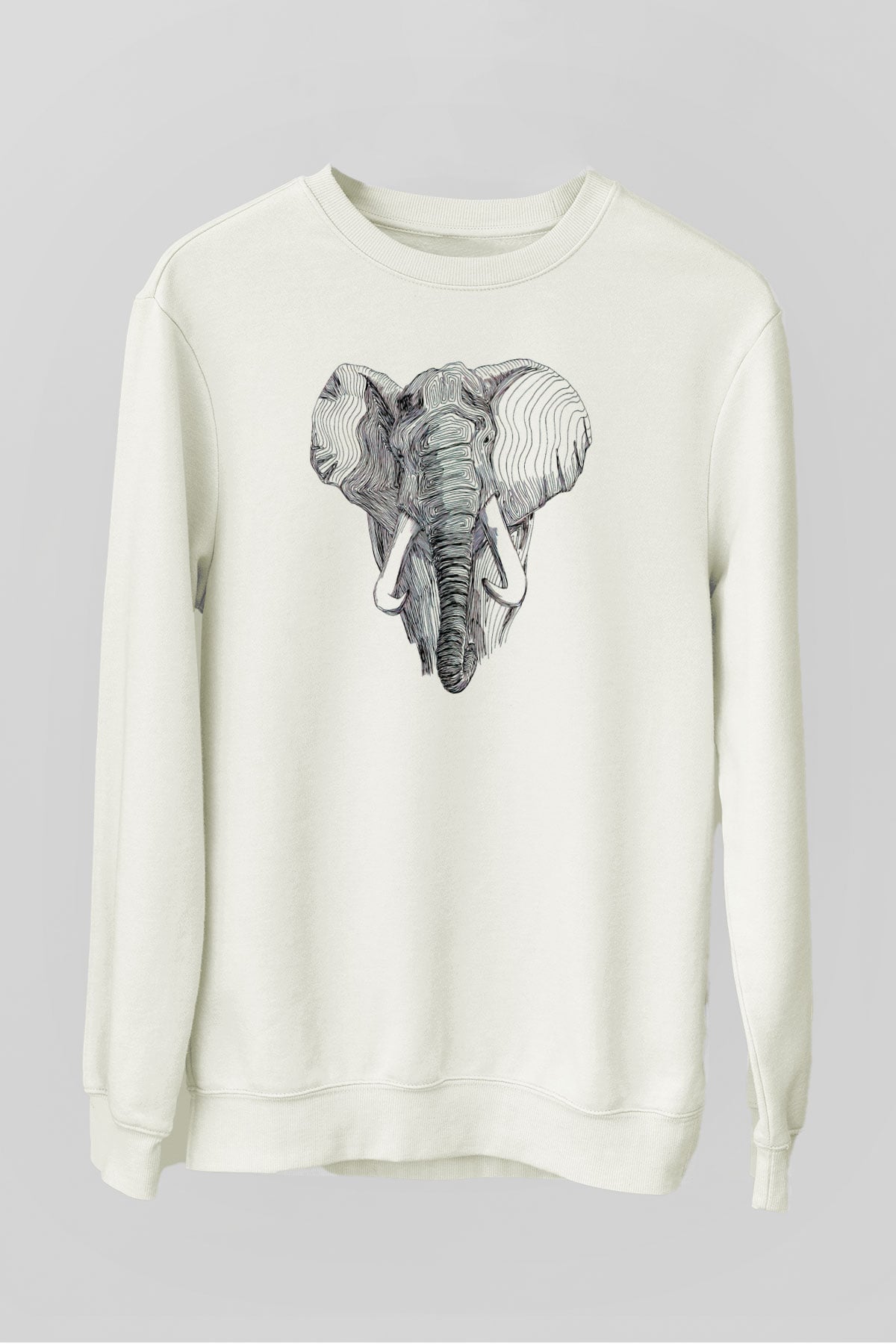 Fil Beyaz Unisex Sweatshirt