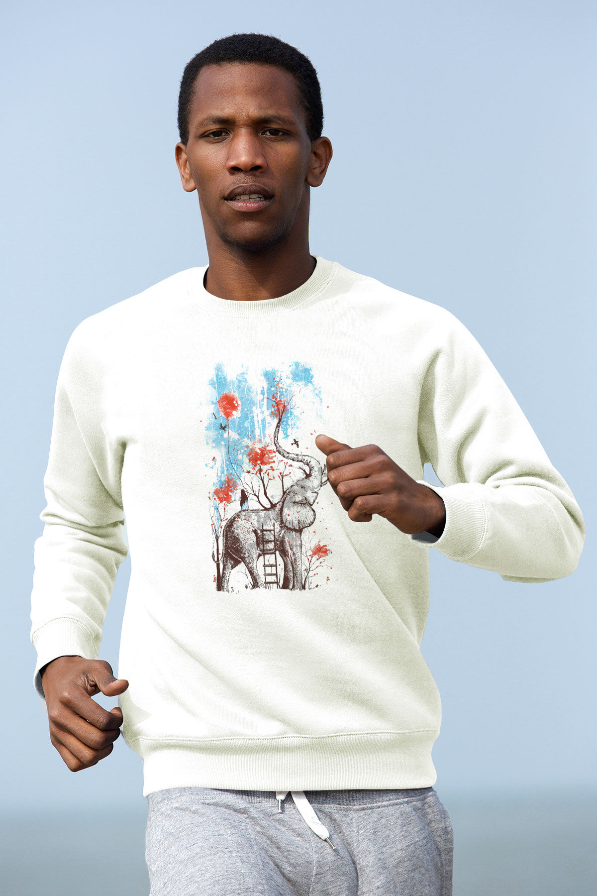 Fil Beyaz Unisex Sweatshirt