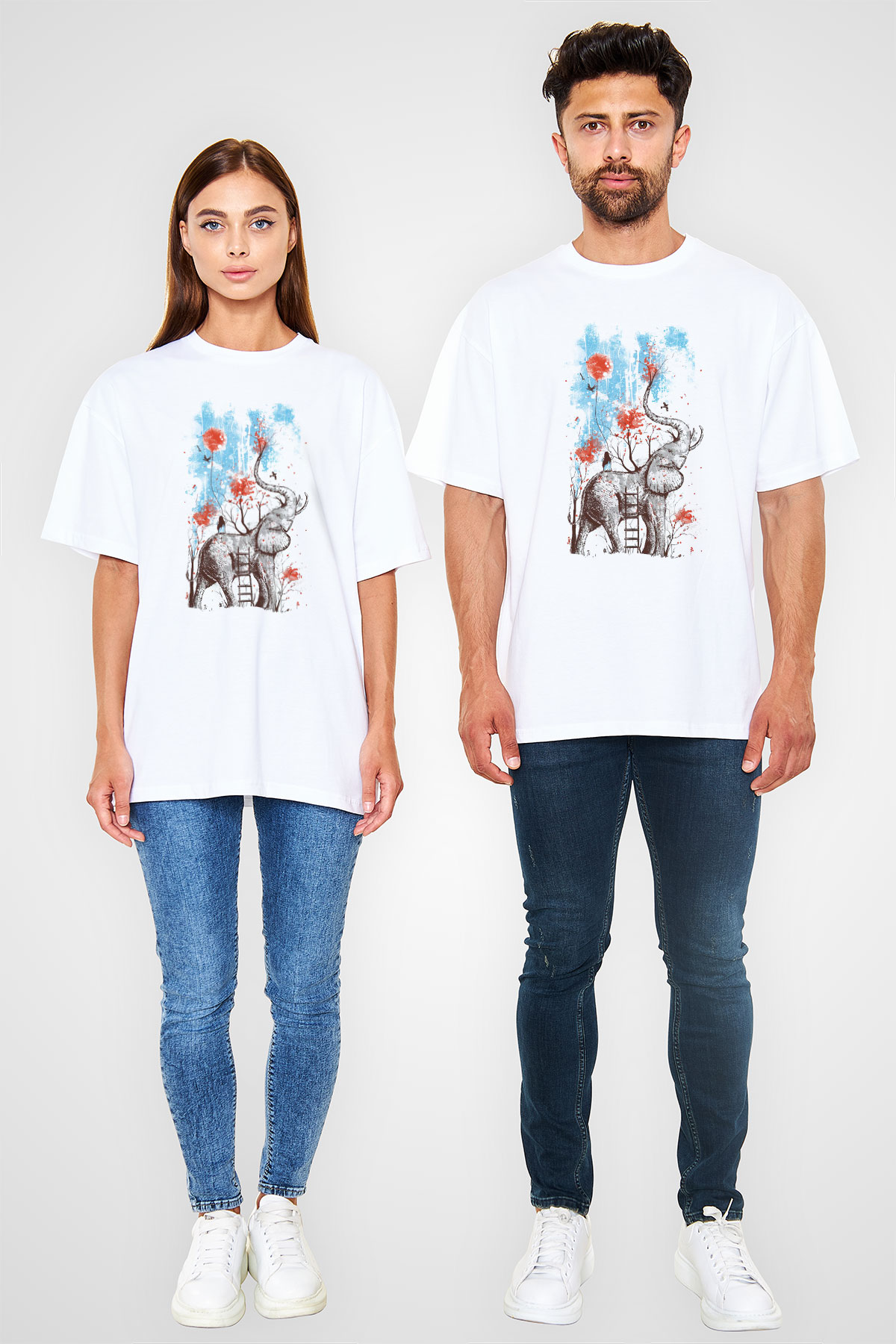 Fil Beyaz Unisex Tişört T-Shirt - TişörtFabrikası