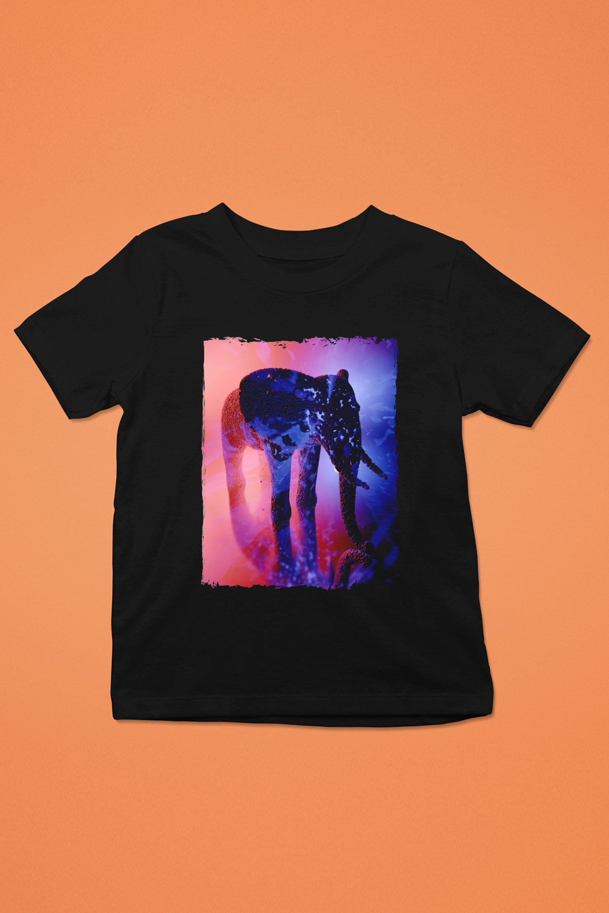 Fil Siyah Unisex Çocuk Tişört