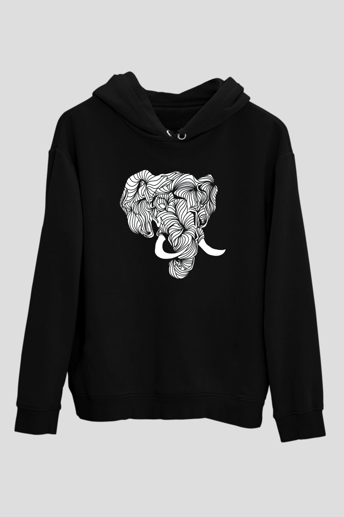 Fil Siyah Unisex Hoodie