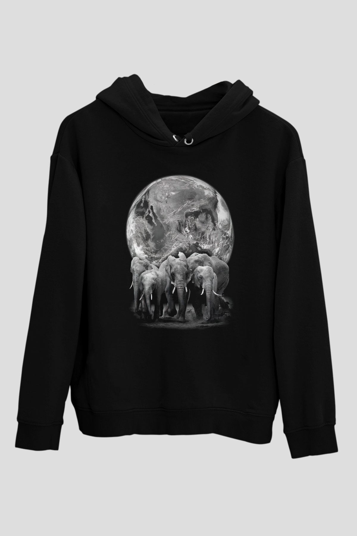Fil Siyah Unisex Hoodie