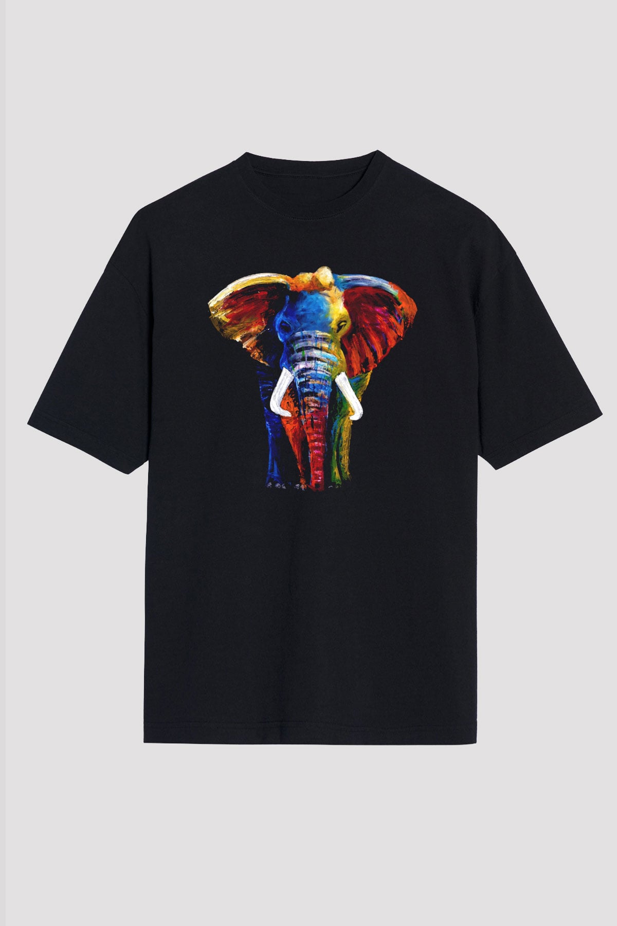 Fil Siyah Unisex Oversize Tişört T-Shirt