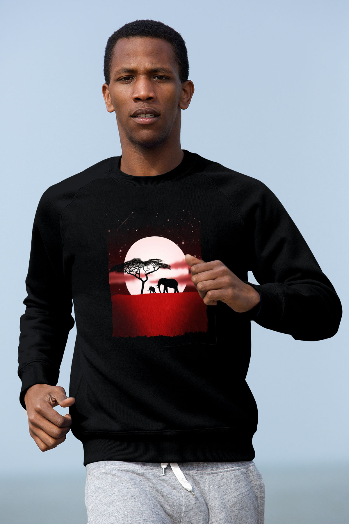 Fil Siyah Unisex Sweatshirt