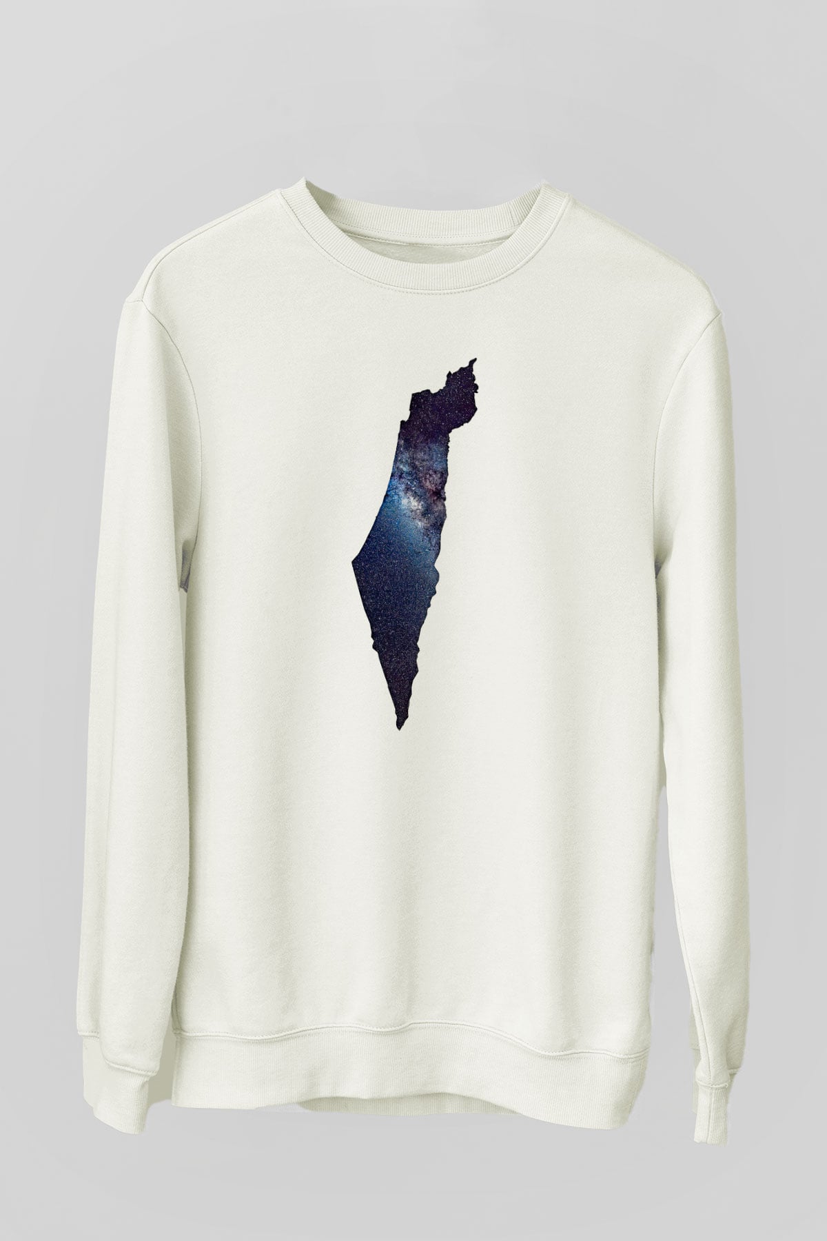 Filistin Baskılı Beyaz Unisex Sweatshirt