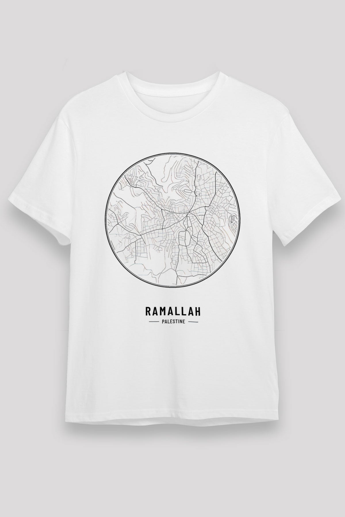 Filistin Baskılı Unisex Beyaz Tişört - Tshirt