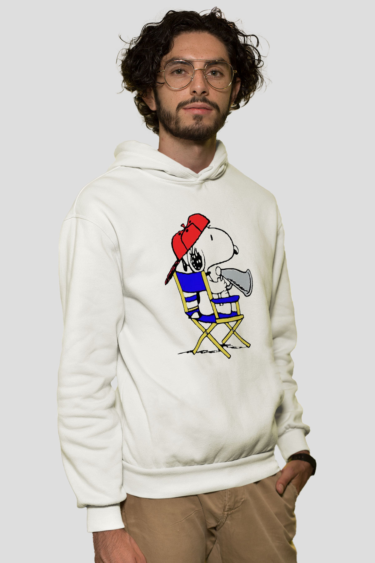 Film yönetmeni Beyaz Unisex Hoodie