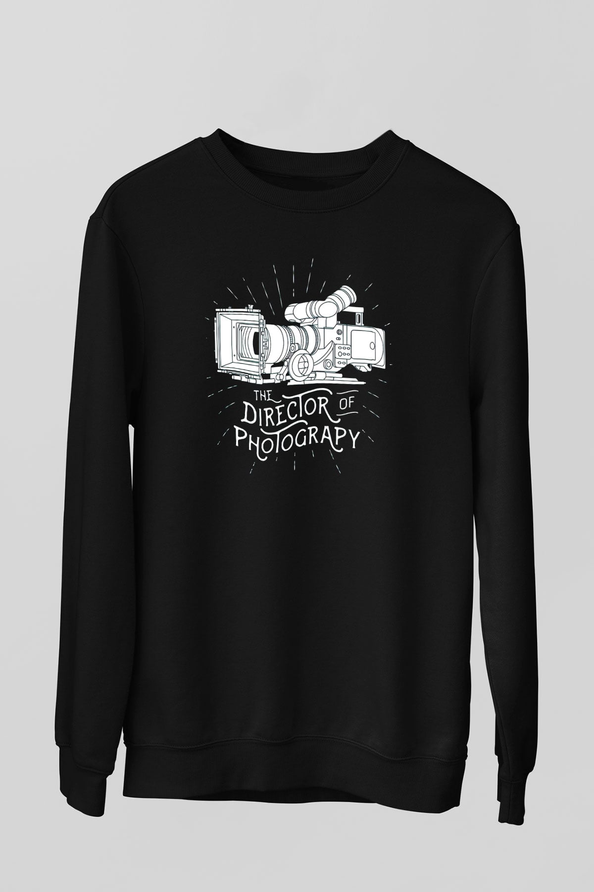 Film yönetmeni Siyah Unisex Sweatshirt