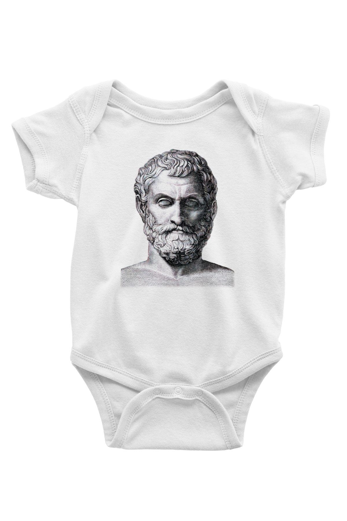 Filozof Baskılı Beyaz Unisex Bebek Body - Zıbın