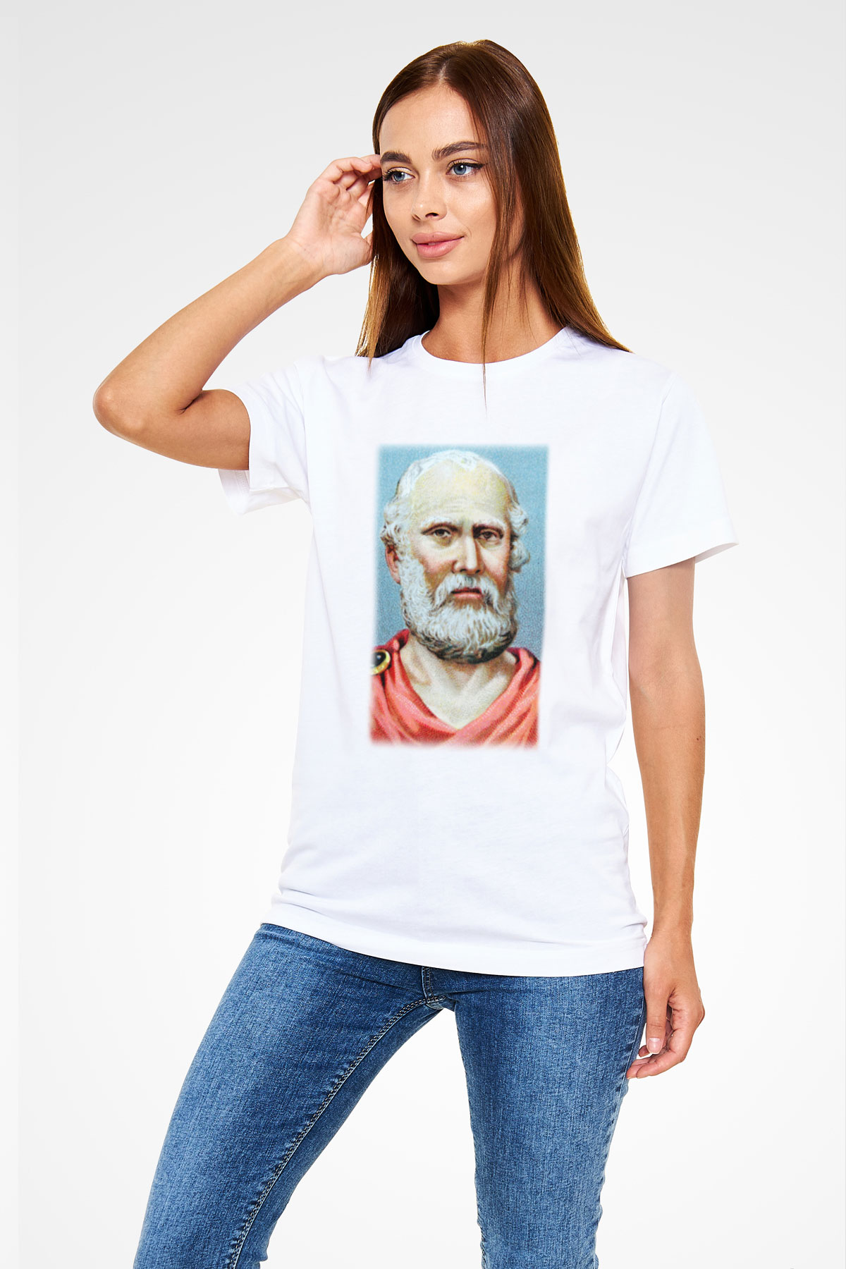 Filozof Beyaz Unisex Tişört T-Shirt - TişörtFabrikası