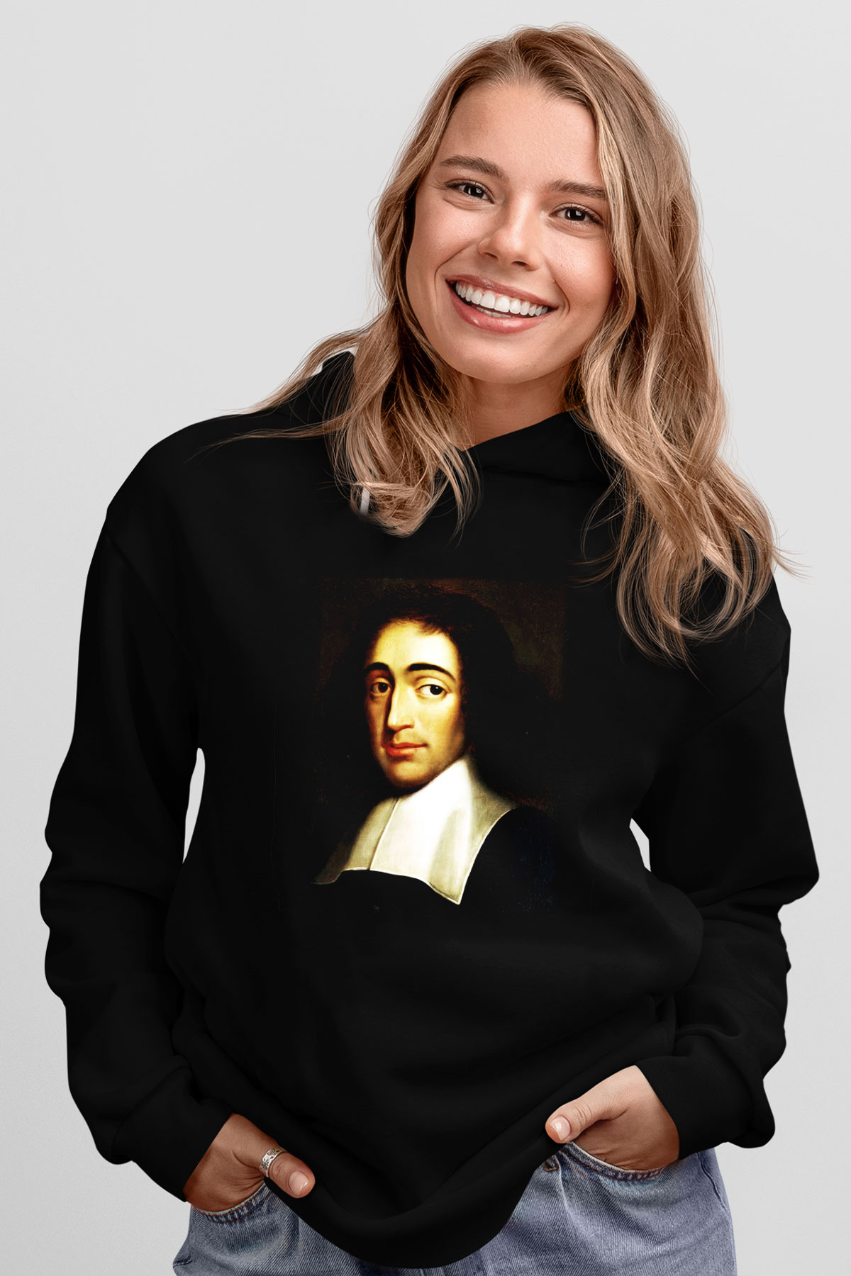 Filozof Siyah Unisex Kapşonlu Sweatshirt