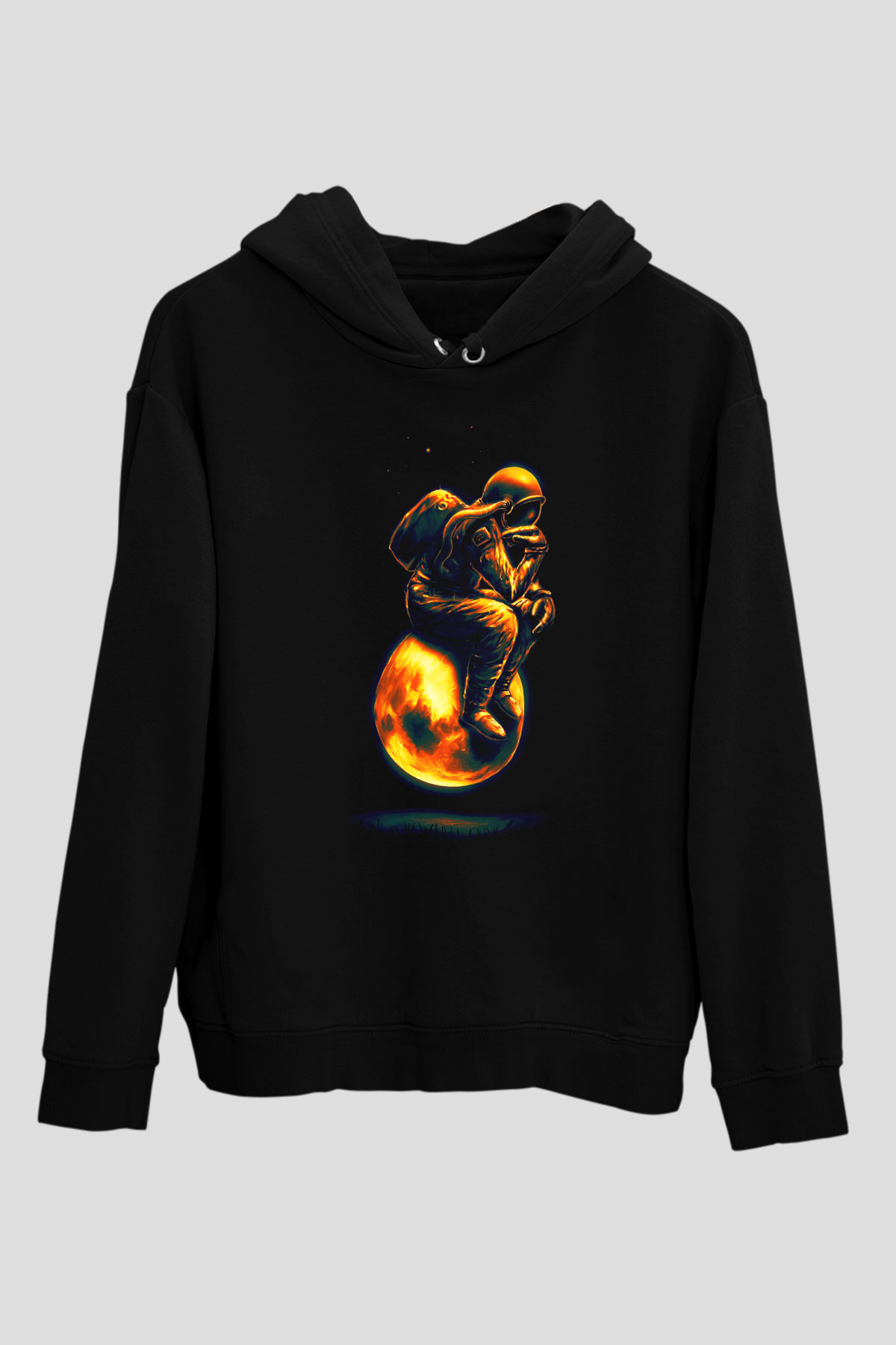 Filozof Siyah Unisex Kapüşonlu Sweatshirt